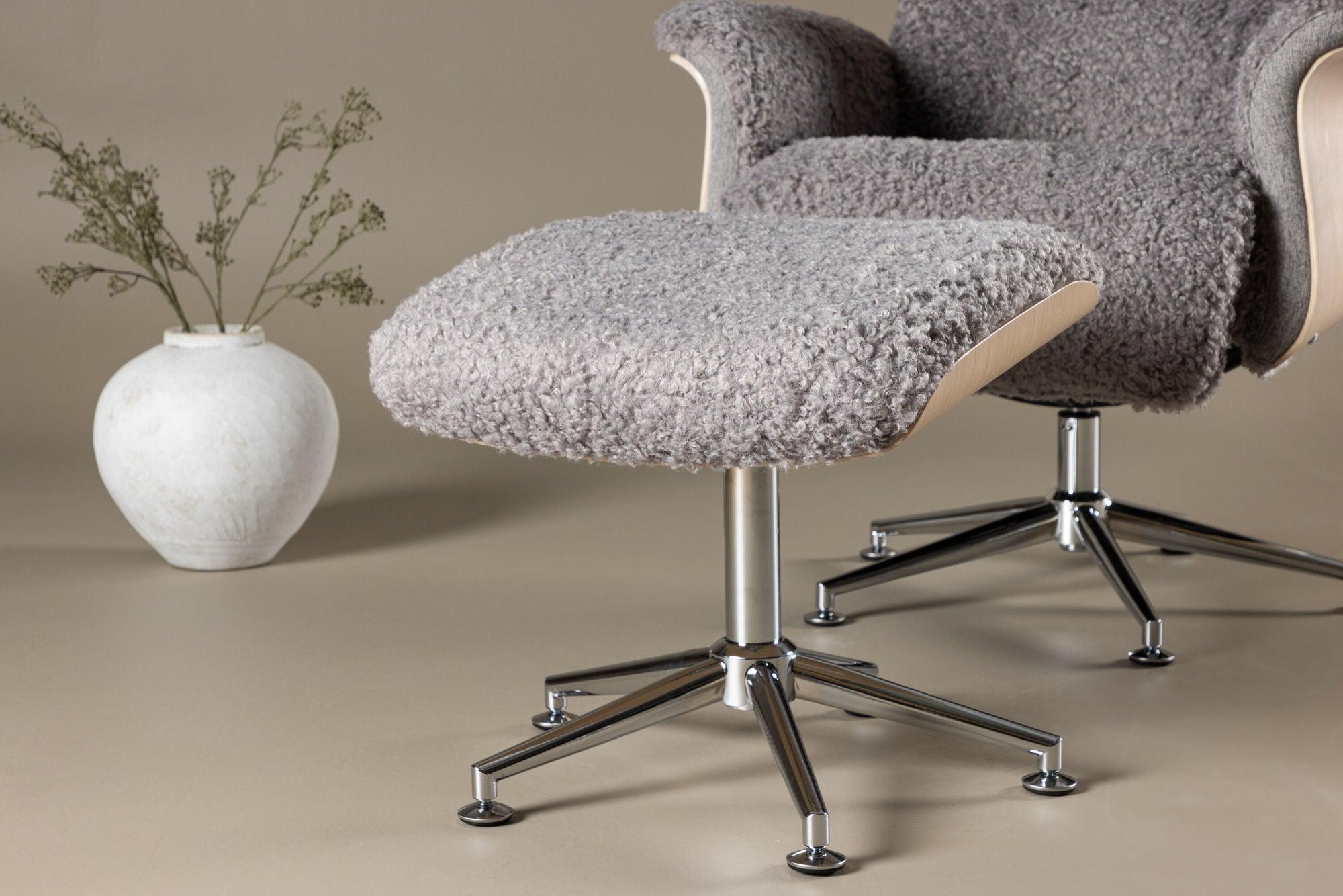 Relaxsessel Hagön mit Fußhocker - Grau / Whitewash-Venture Home-le canapé