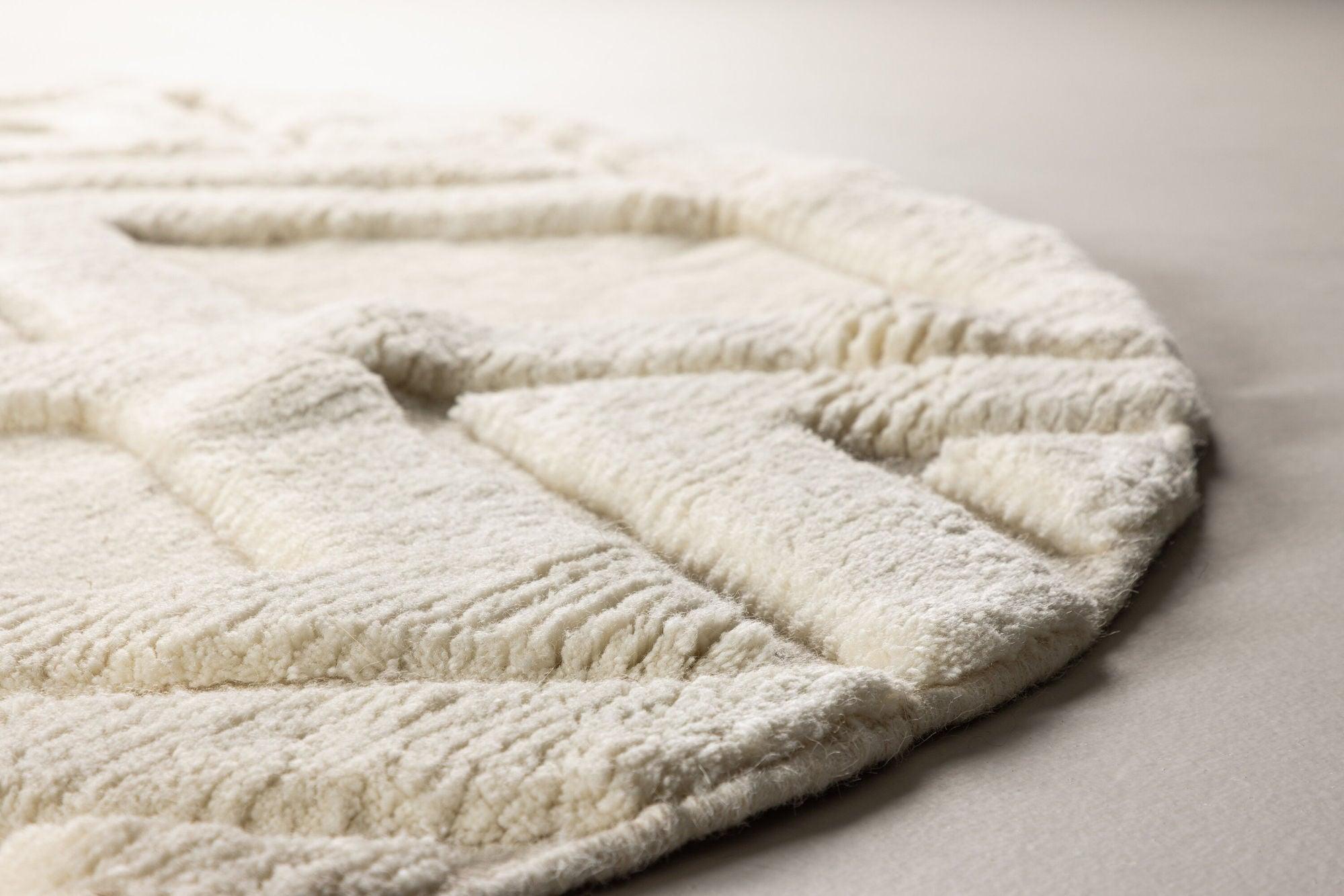 Runder Teppich Dahlia Ø200cm - Weiß-Teppich-Vind-le canapé