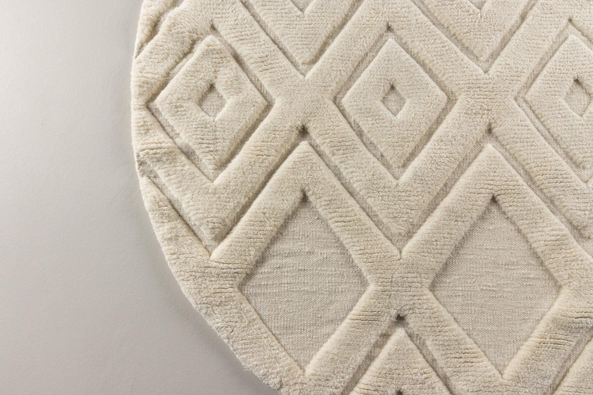 Runder Teppich Dahlia Ø200cm - Weiß-Teppich-Vind-le canapé