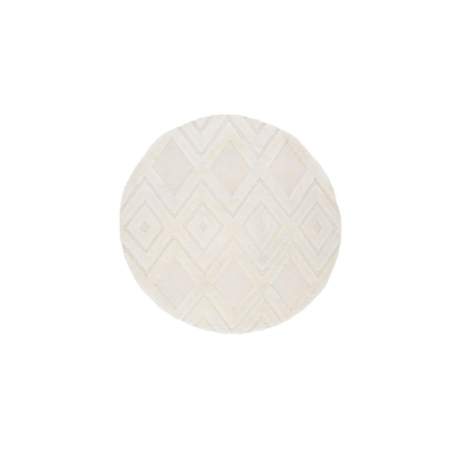 Runder Teppich Dahlia Ø200cm - Weiß-Teppich-Vind-le canapé