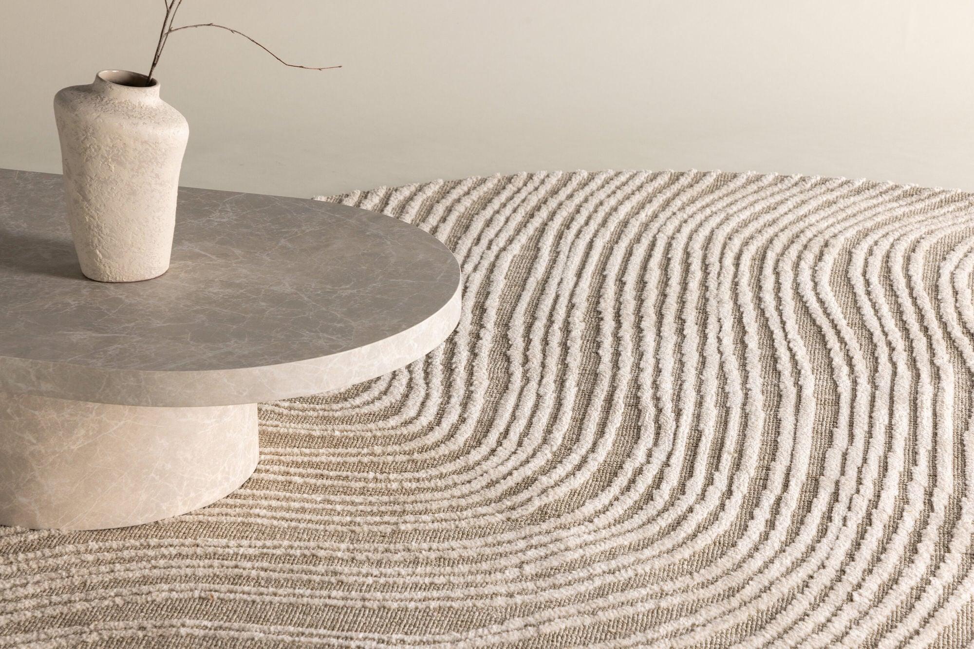 Runder Teppich Melle Ø200cm - Beige-Teppich-Venture Home-le canapé