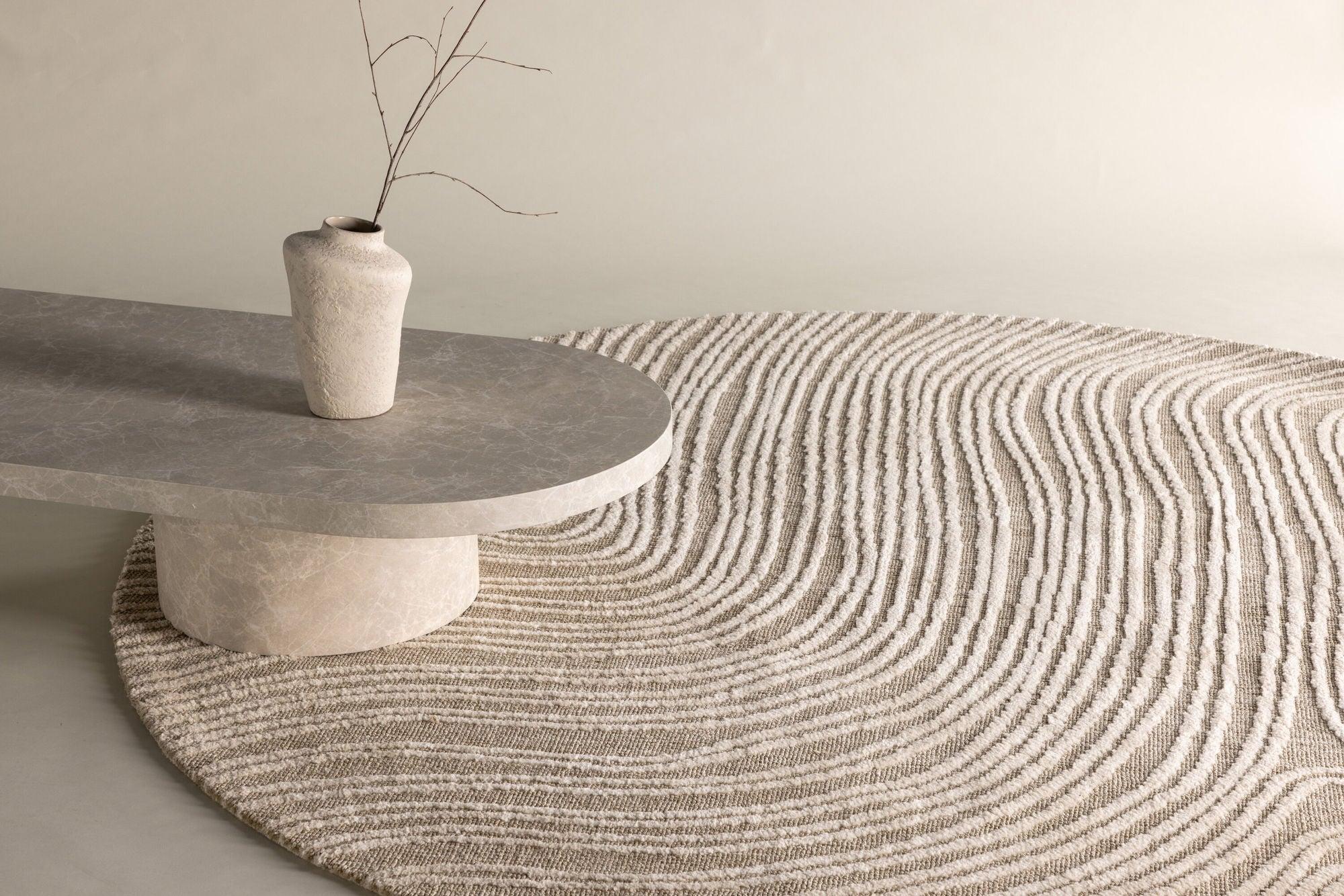 Runder Teppich Melle Ø200cm - Beige-Teppiche-Venture Home-le canapé