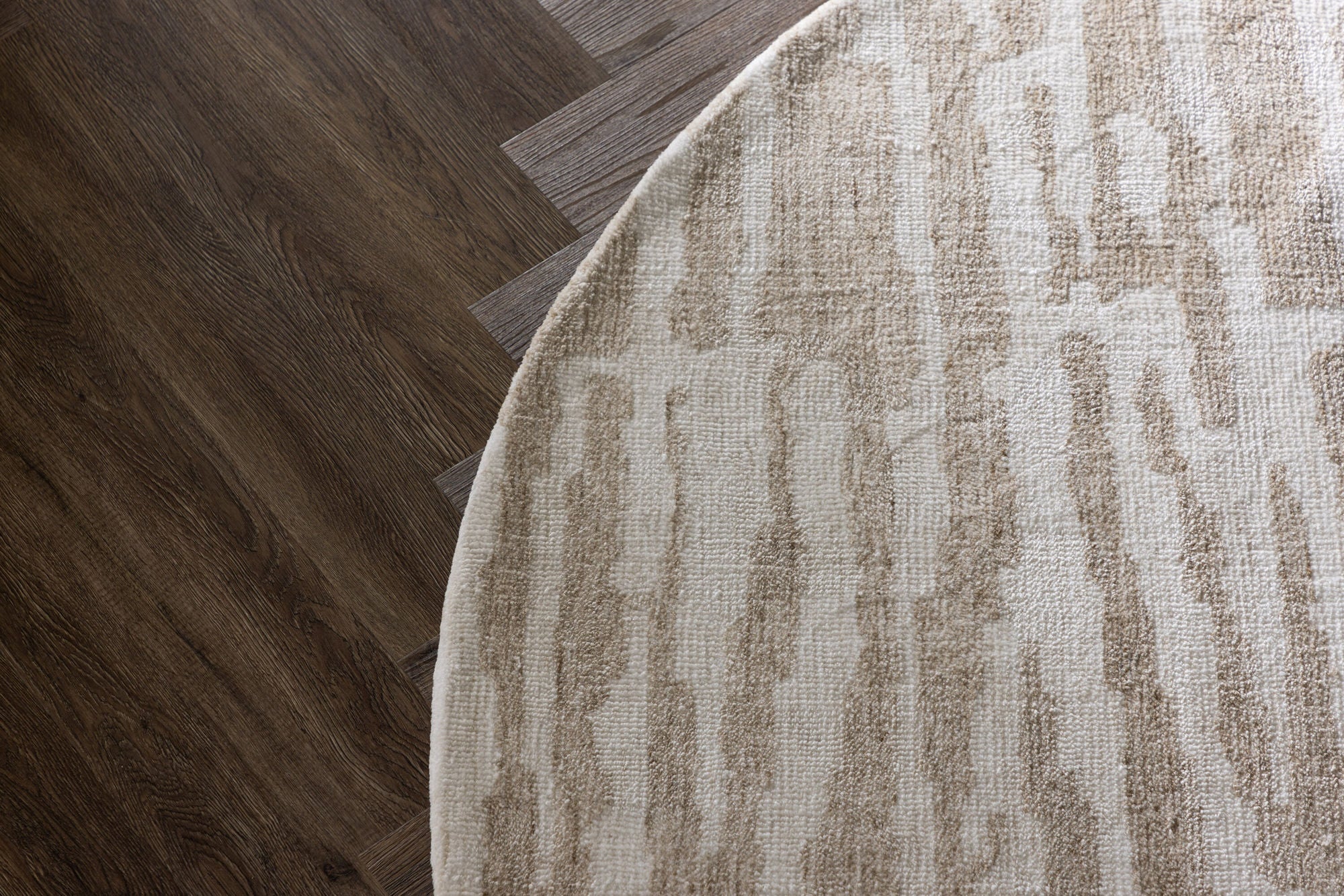 Runder Teppich Milos Ø200cm - Beige-Teppich-Venture Home-le canapé