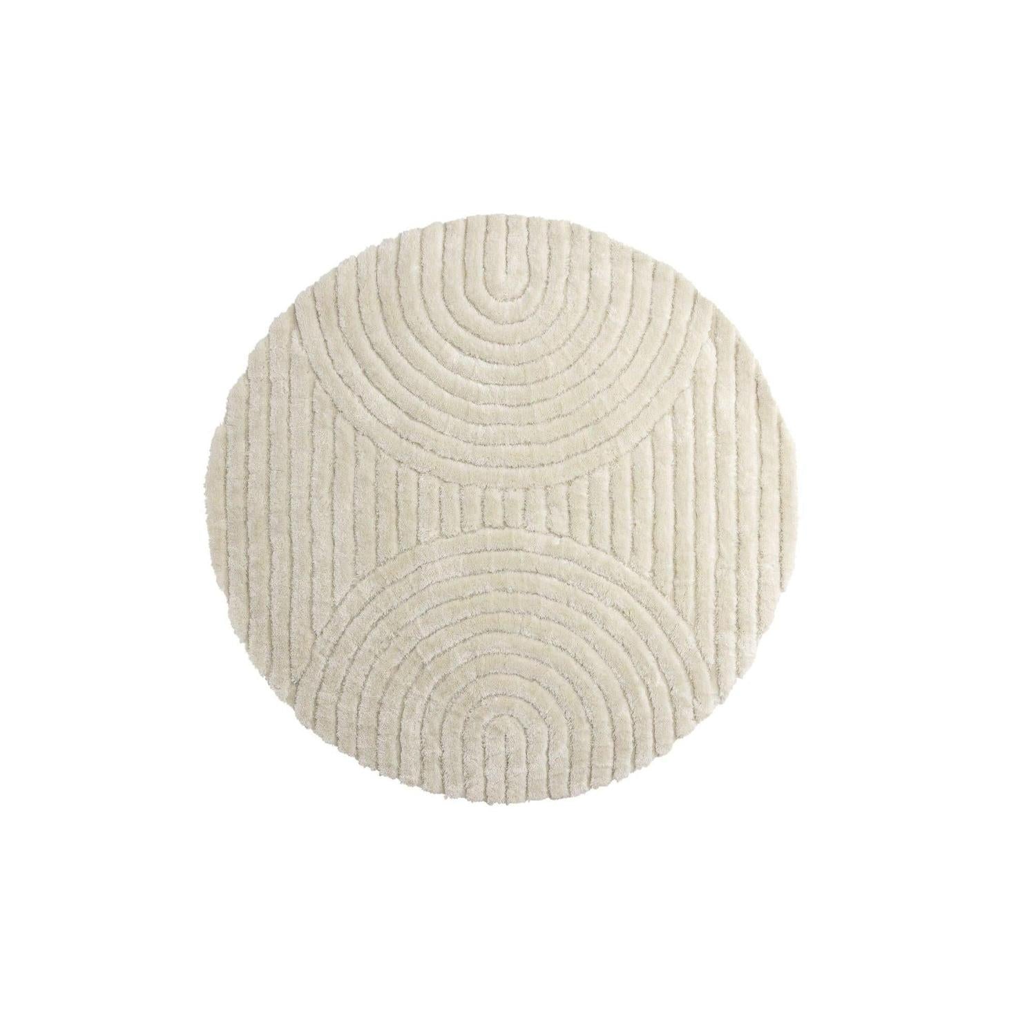 Runder Teppich Niklas Ø200cm - Weiß-Teppich-Venture Home-le canapé