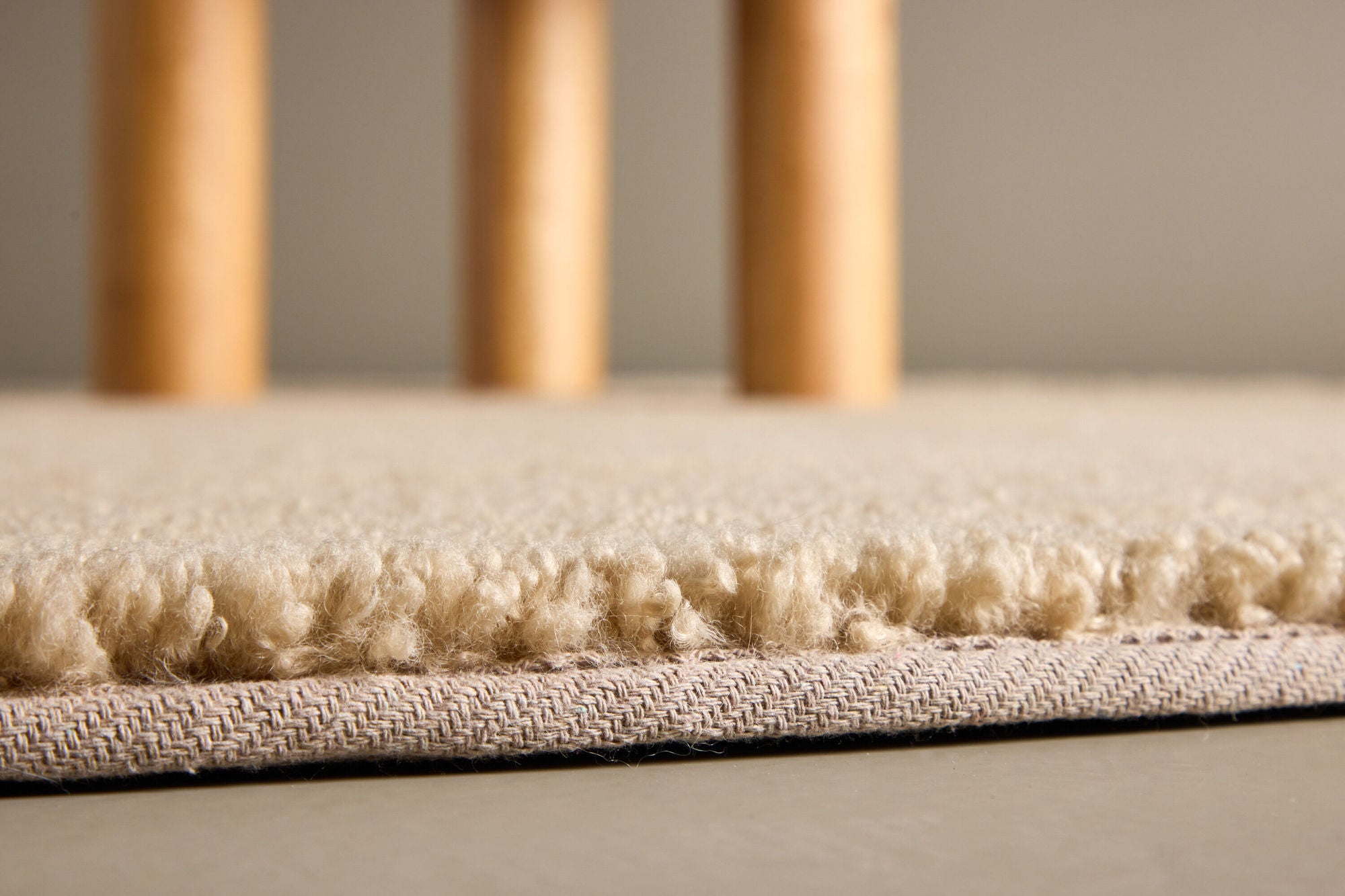 Runder Teppich Teddy Ø200cm aus Bouclé - Beige-Teppich-Venture Home-le canapé