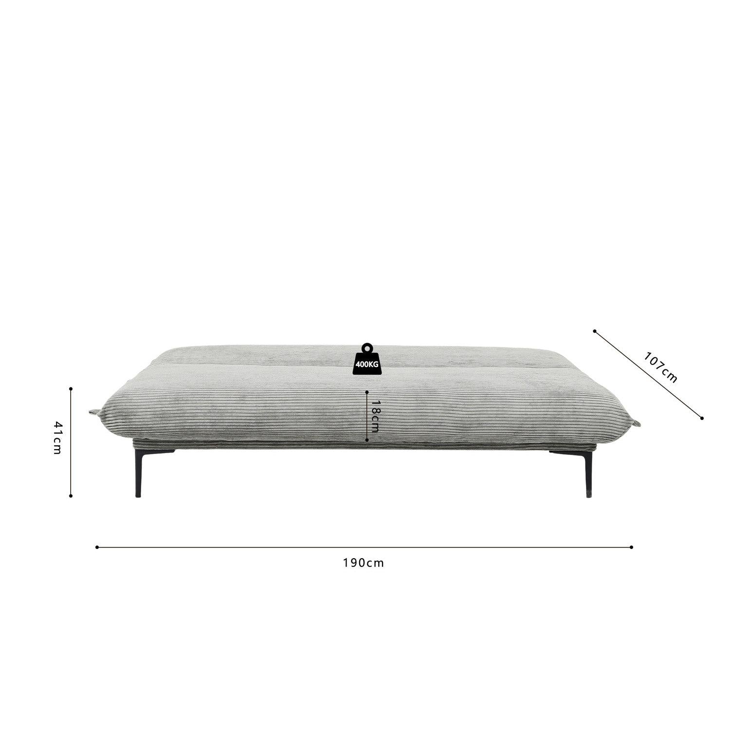 Schlafsofa Alisa aus Cord - Dunkelgrau-Schlafsofa-Rousseau-le canapé