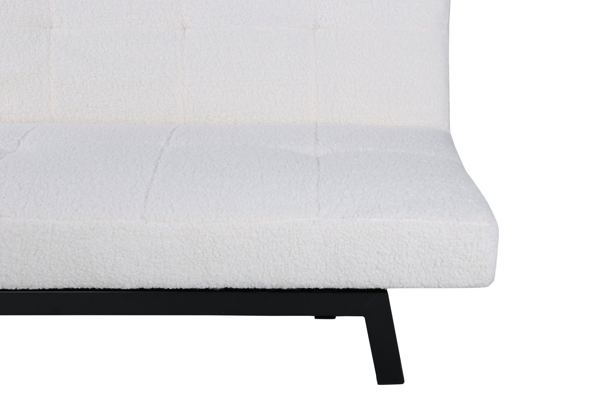 Schlafsofa Bodil 180cm aus Teddy Bouclé - Weiß-Schlafsofas-Venture Home-le canapé