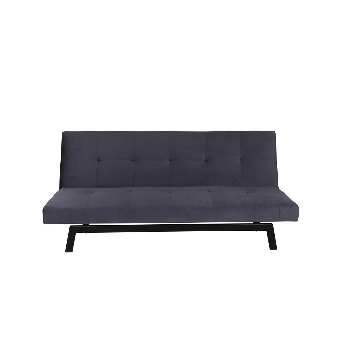Schlafsofa Bodil aus Samt - Dunkelgrau-Schlafsofas-Venture Home-le canapé