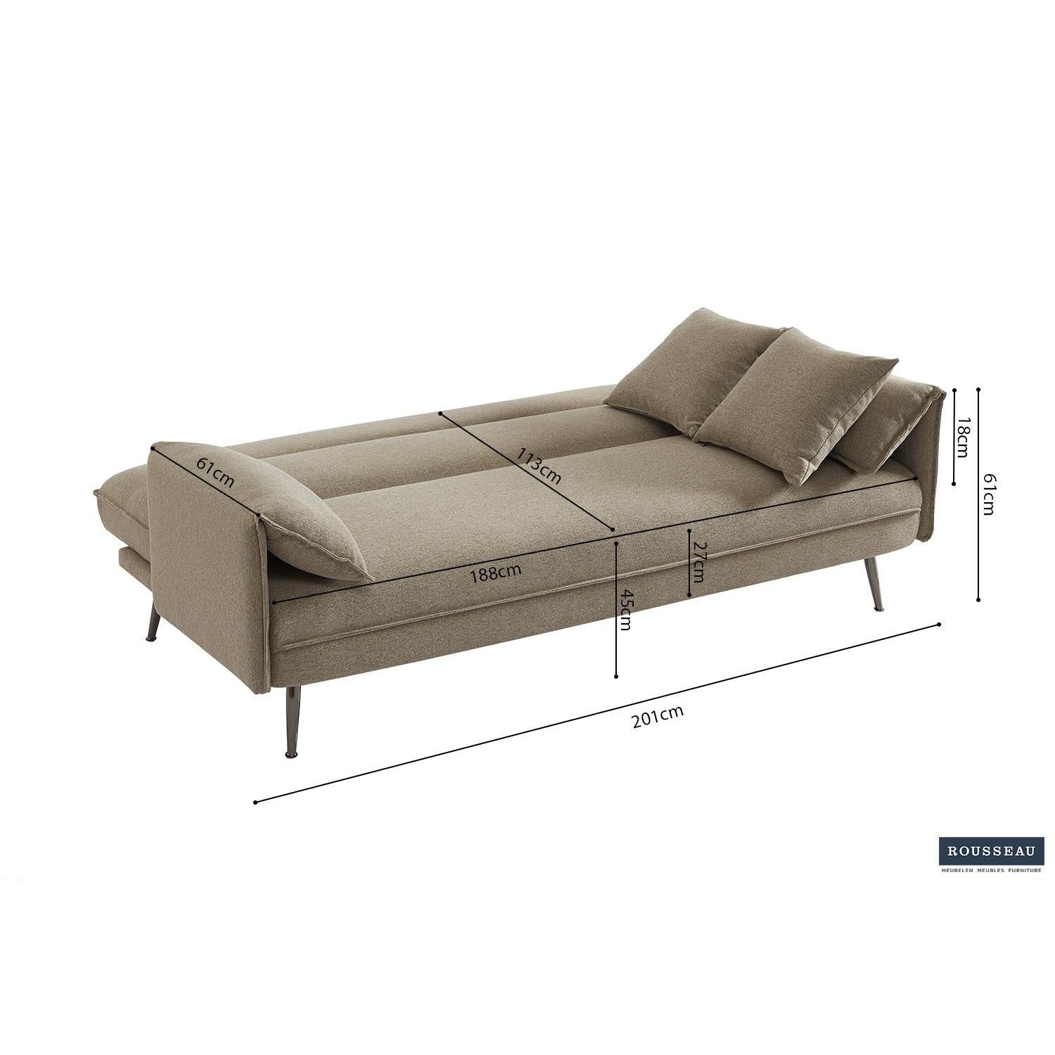 Schlafsofa Sivas - Beige-Schlafsofa-Rousseau-le canapé