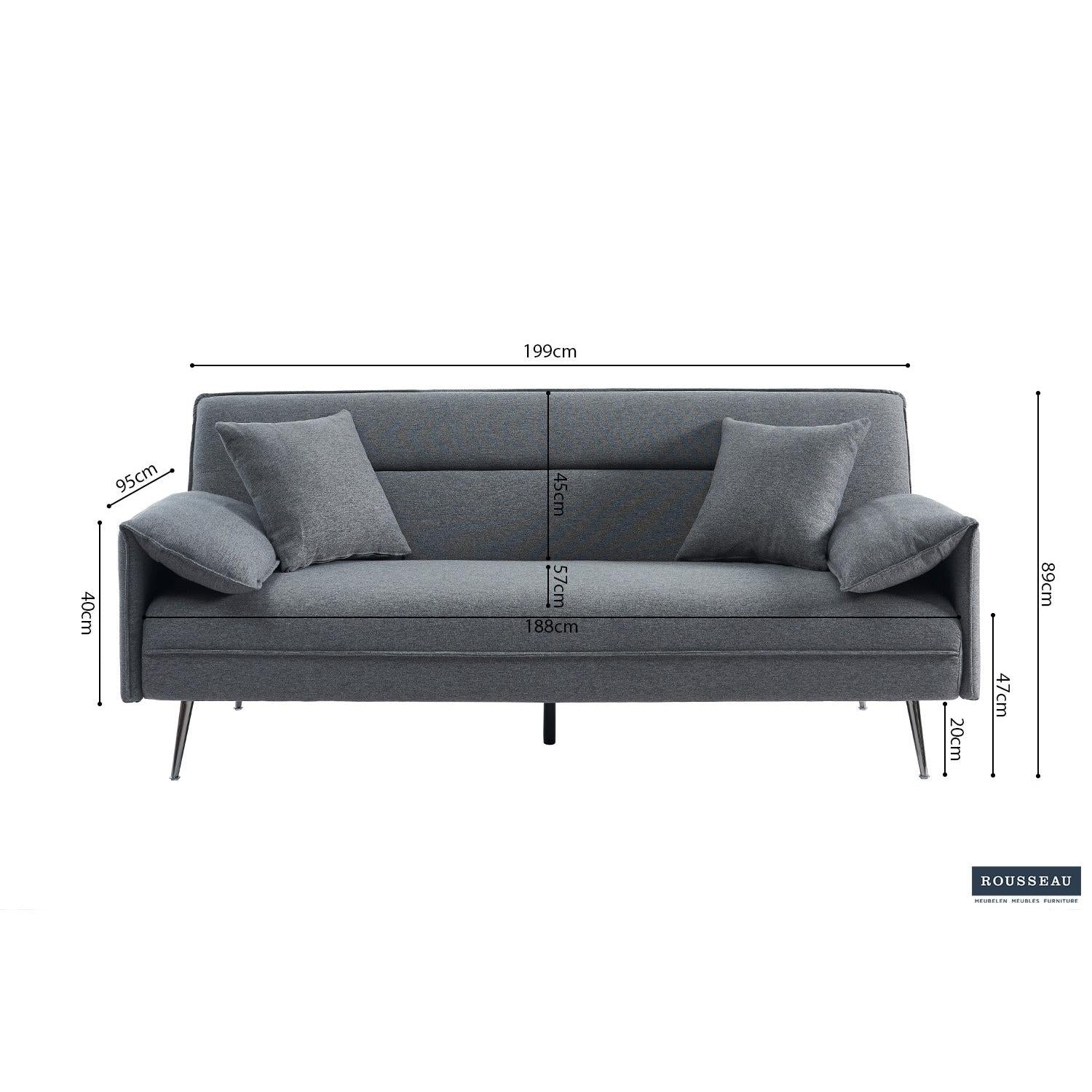 Schlafsofa Sivas - Grau-Schlafsofa-Rousseau-le canapé