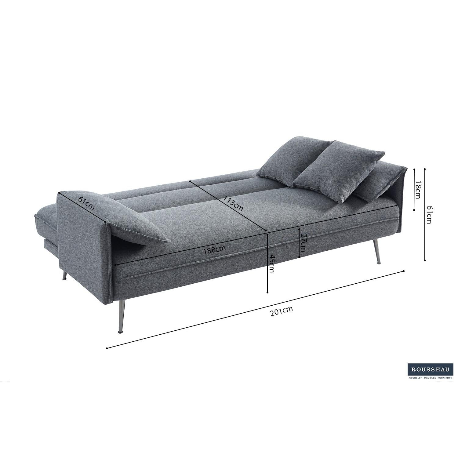 Schlafsofa Sivas - Grau-Schlafsofa-Rousseau-le canapé