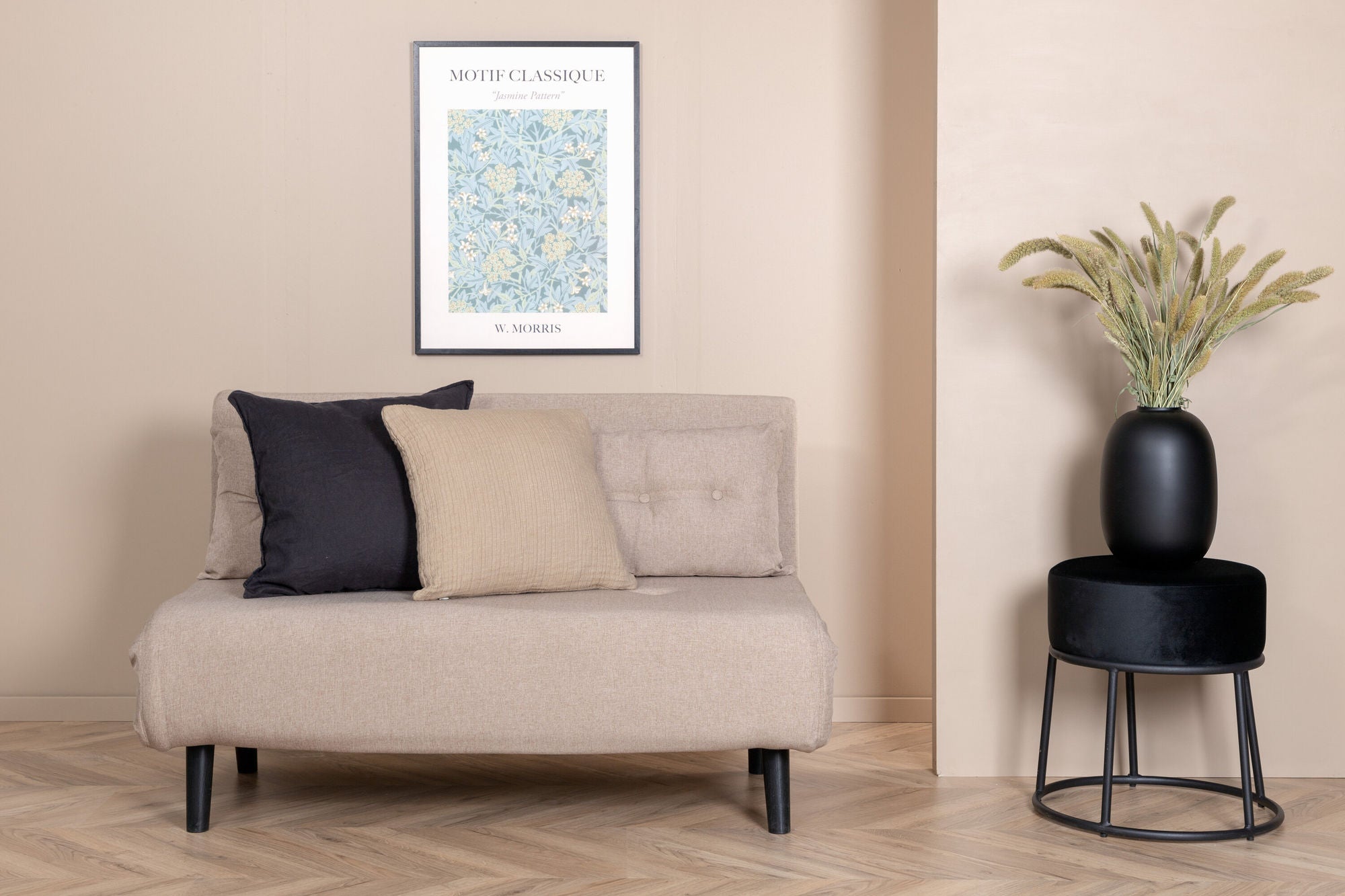 Schlafsofa Vicky Doppel aus Stoff - Hellbraun-Schlafsofas-Venture Home-le canapé