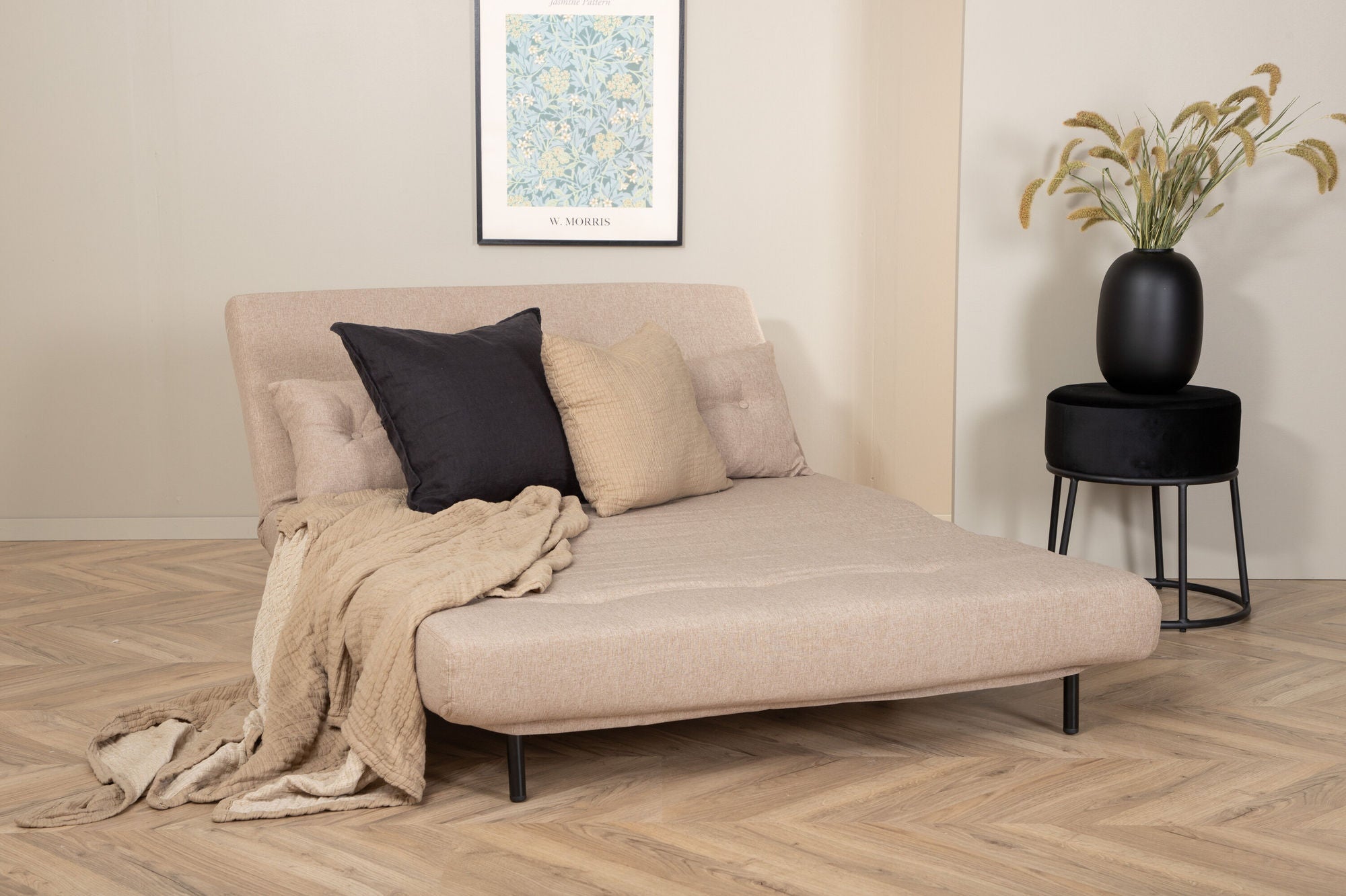 Schlafsofa Vicky Doppel aus Stoff - Hellbraun-Schlafsofas-Venture Home-le canapé
