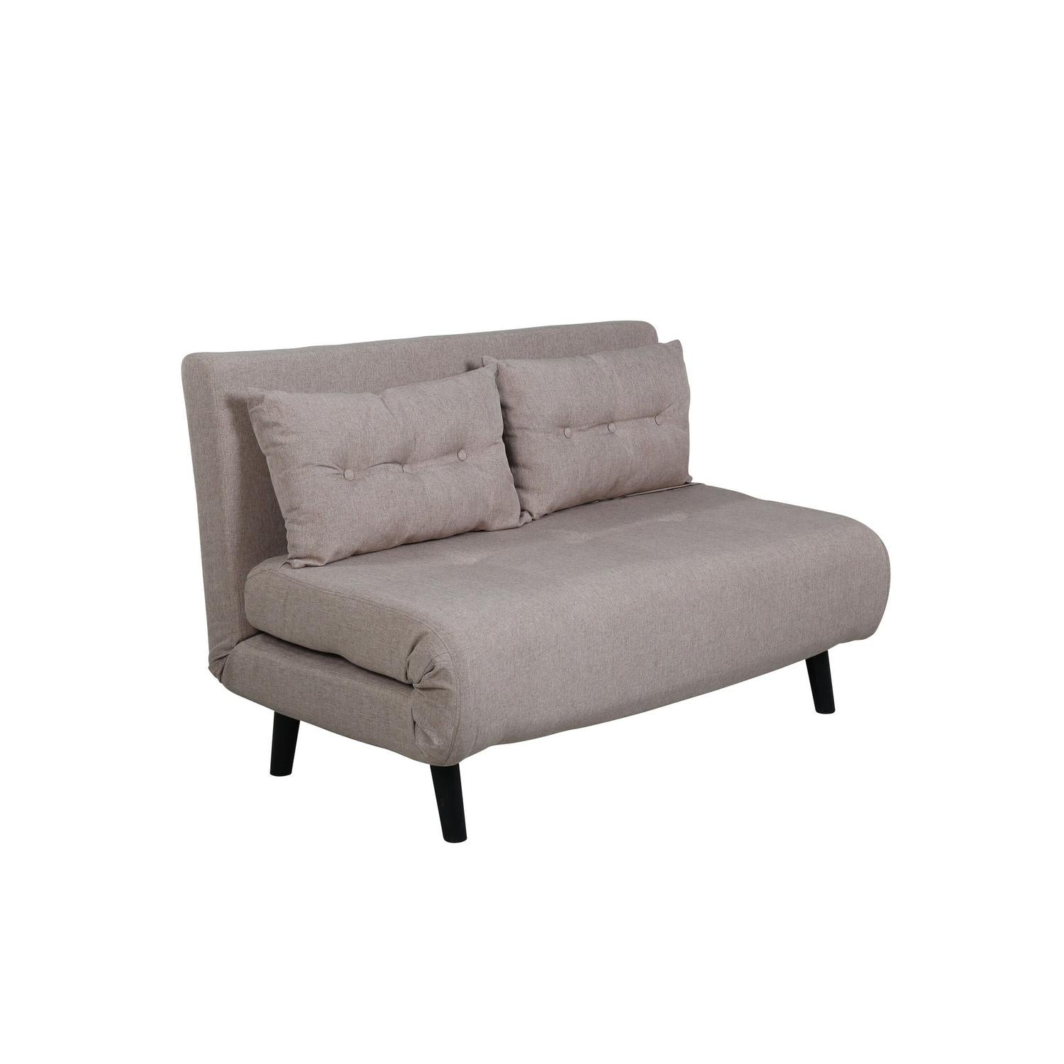 Schlafsofa Vicky Doppel aus Stoff - Hellbraun-Schlafsofas-Venture Home-le canapé