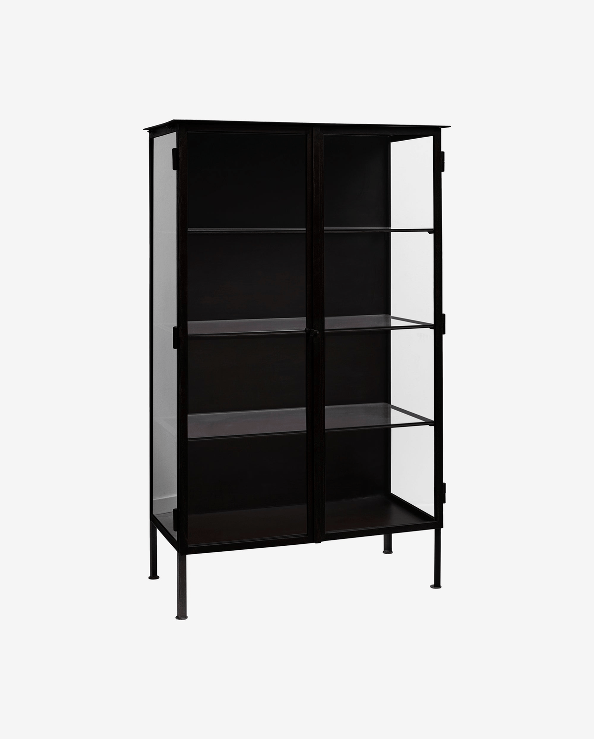Schrank Oregon 90cm aus Metall mit Glassablagen - Schwarz-Nordal A/S-le canapé