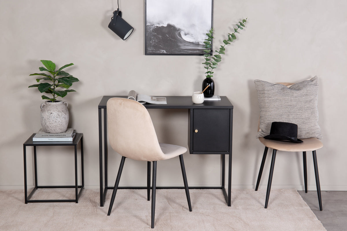Schreibtisch Bakal 95cm aus Metall - Schwarz-Schreibtische-Venture Home-le canapé