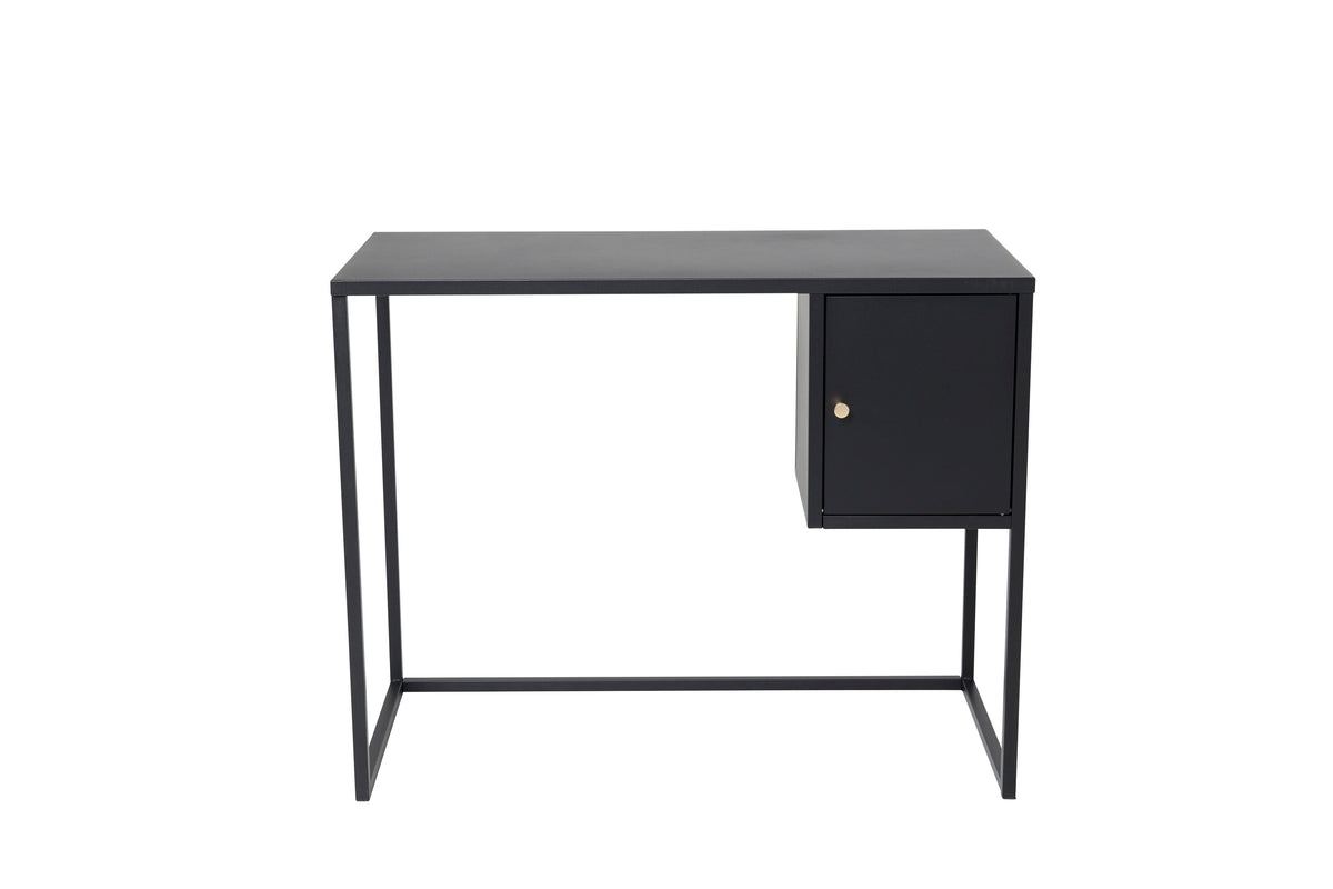 Schreibtisch Bakal 95cm aus Metall - Schwarz-Schreibtische-Venture Home-le canapé