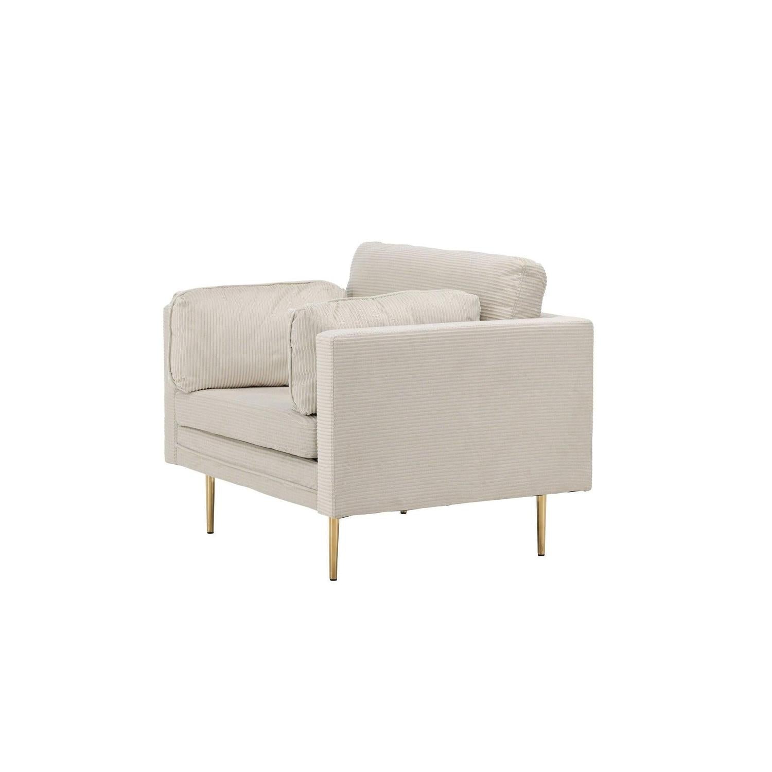 Sessel Boom aus Kord - Hellgrau-Sessel-Venture Home-le canapé