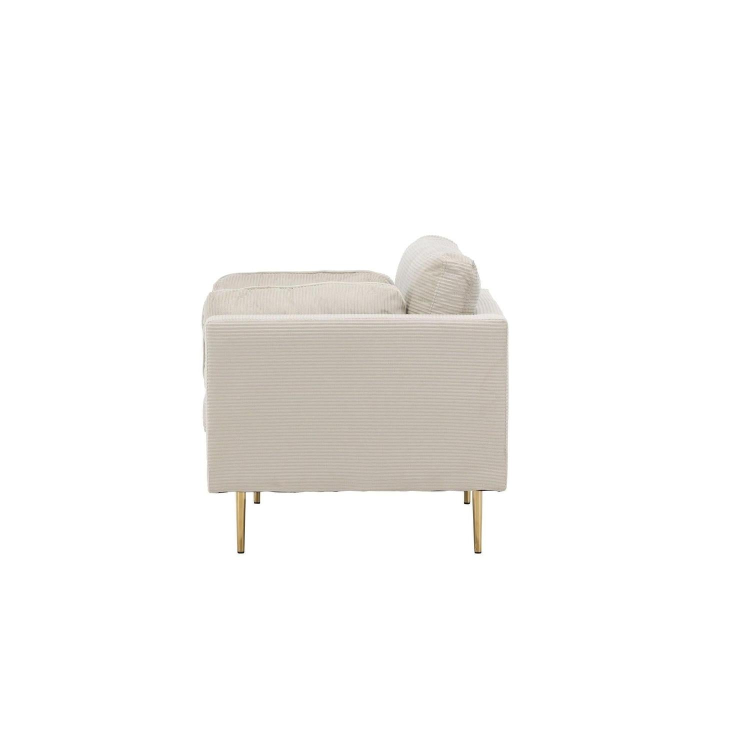 Sessel Boom aus Kord - Hellgrau-Sessel-Venture Home-le canapé