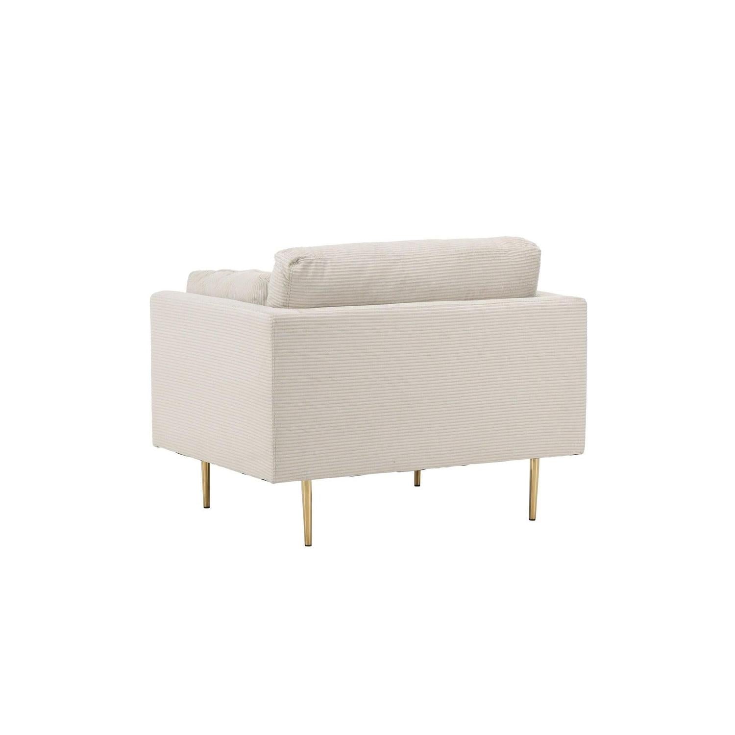 Sessel Boom aus Kord - Hellgrau-Sessel-Venture Home-le canapé
