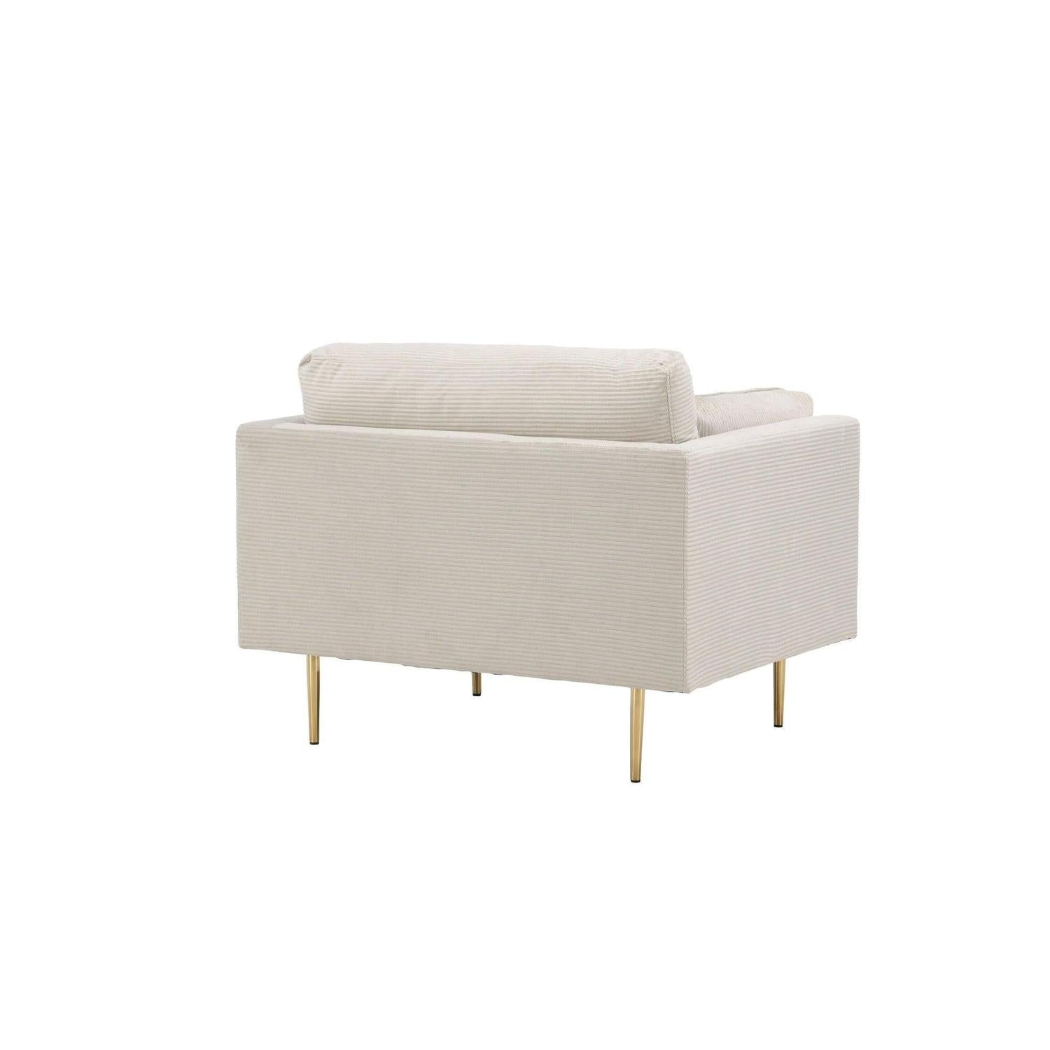 Sessel Boom aus Kord - Hellgrau-Sessel-Venture Home-le canapé