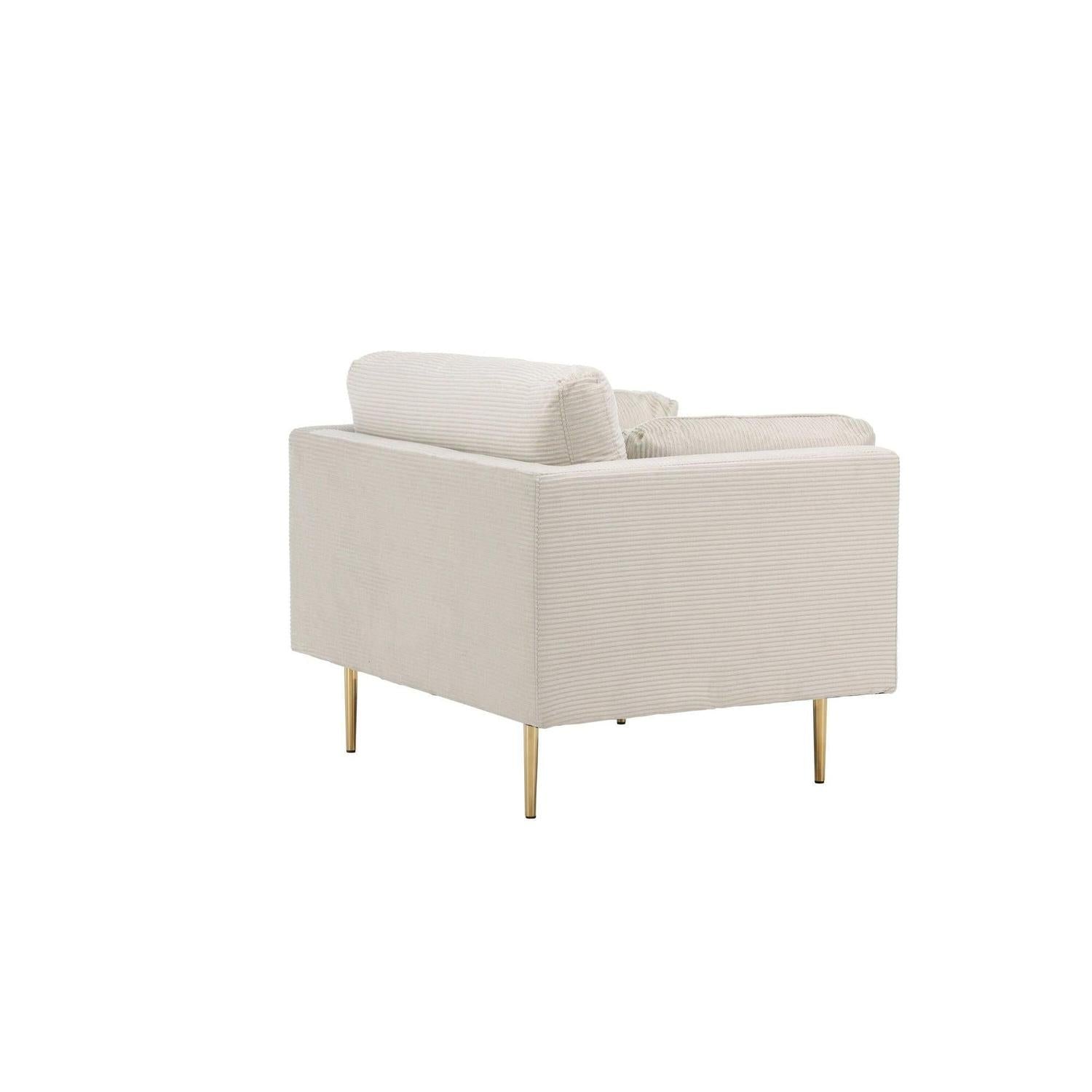 Sessel Boom aus Kord - Hellgrau-Sessel-Venture Home-le canapé