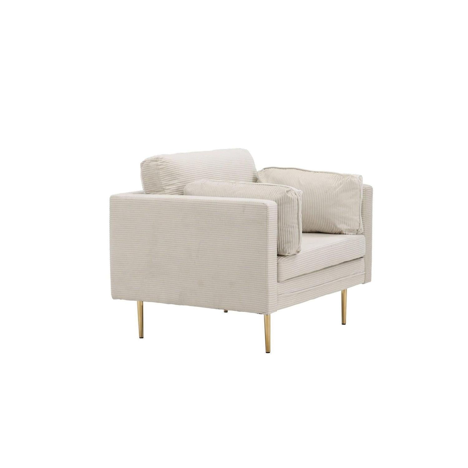 Sessel Boom aus Kord - Hellgrau-Sessel-Venture Home-le canapé