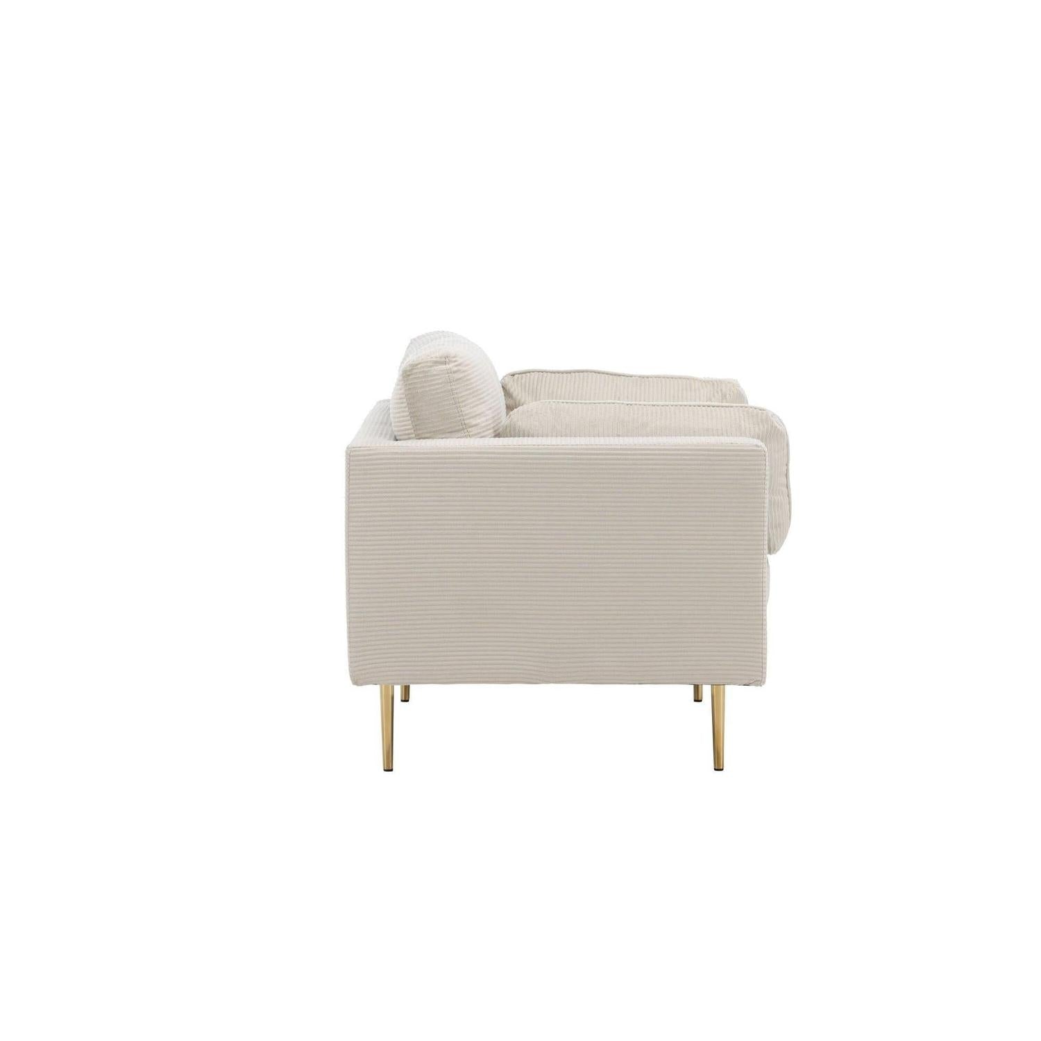 Sessel Boom aus Kord - Hellgrau-Sessel-Venture Home-le canapé