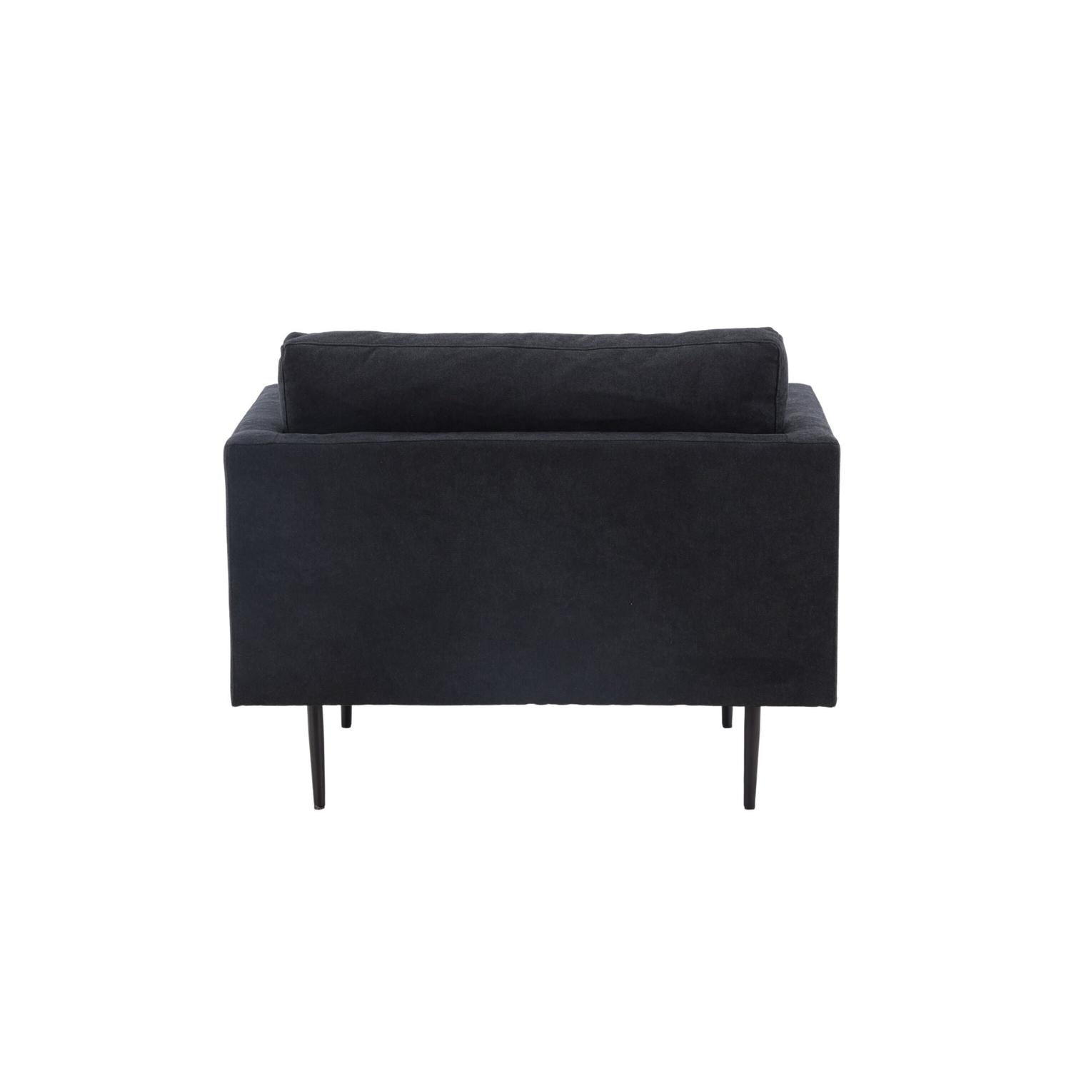 Sessel Boom aus Leinen - Schwarz-Sessel-Venture Home-le canapé