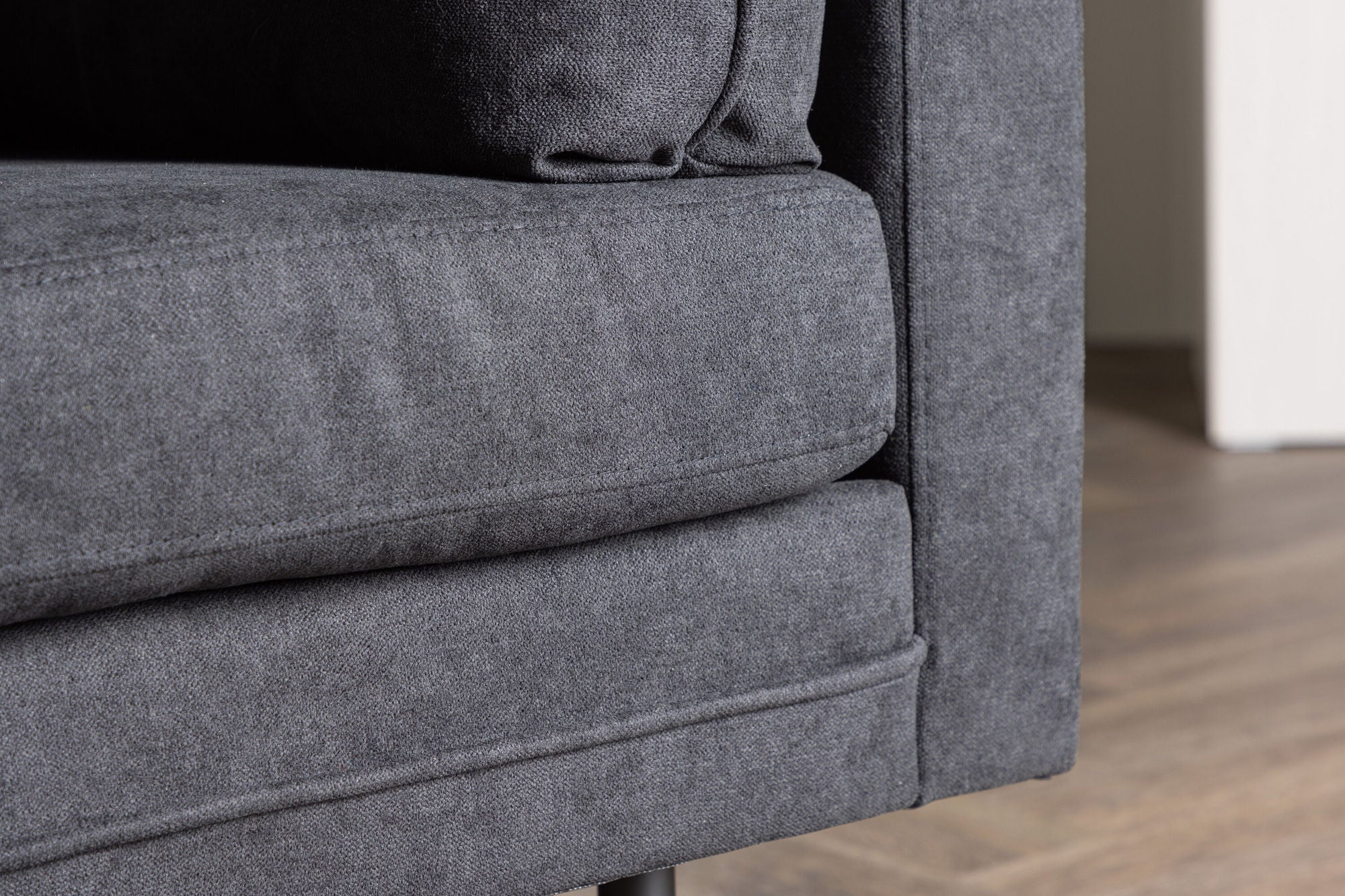 Sessel Boom aus Leinen - Schwarz-Sessel-Venture Home-le canapé