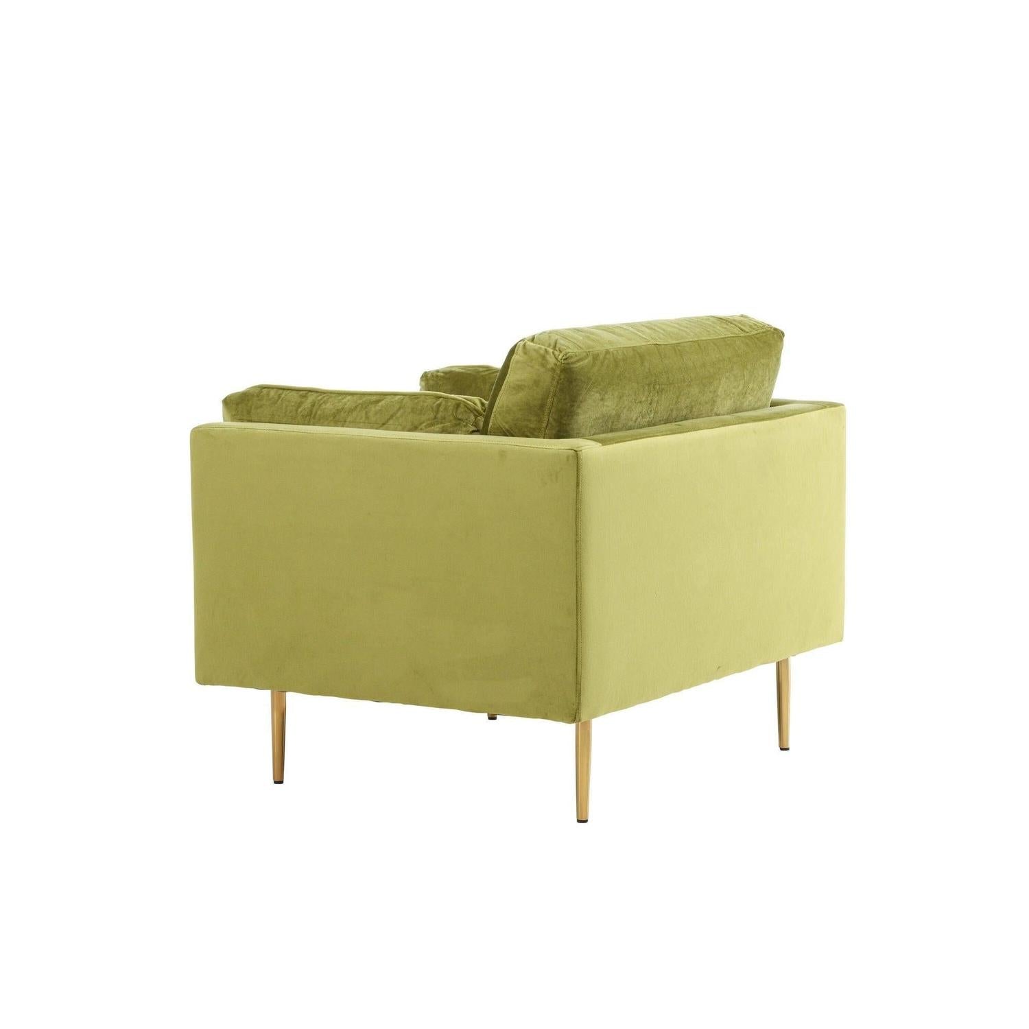 Sessel Boom aus Samt - Grün-Sessel-Venture Home-le canapé