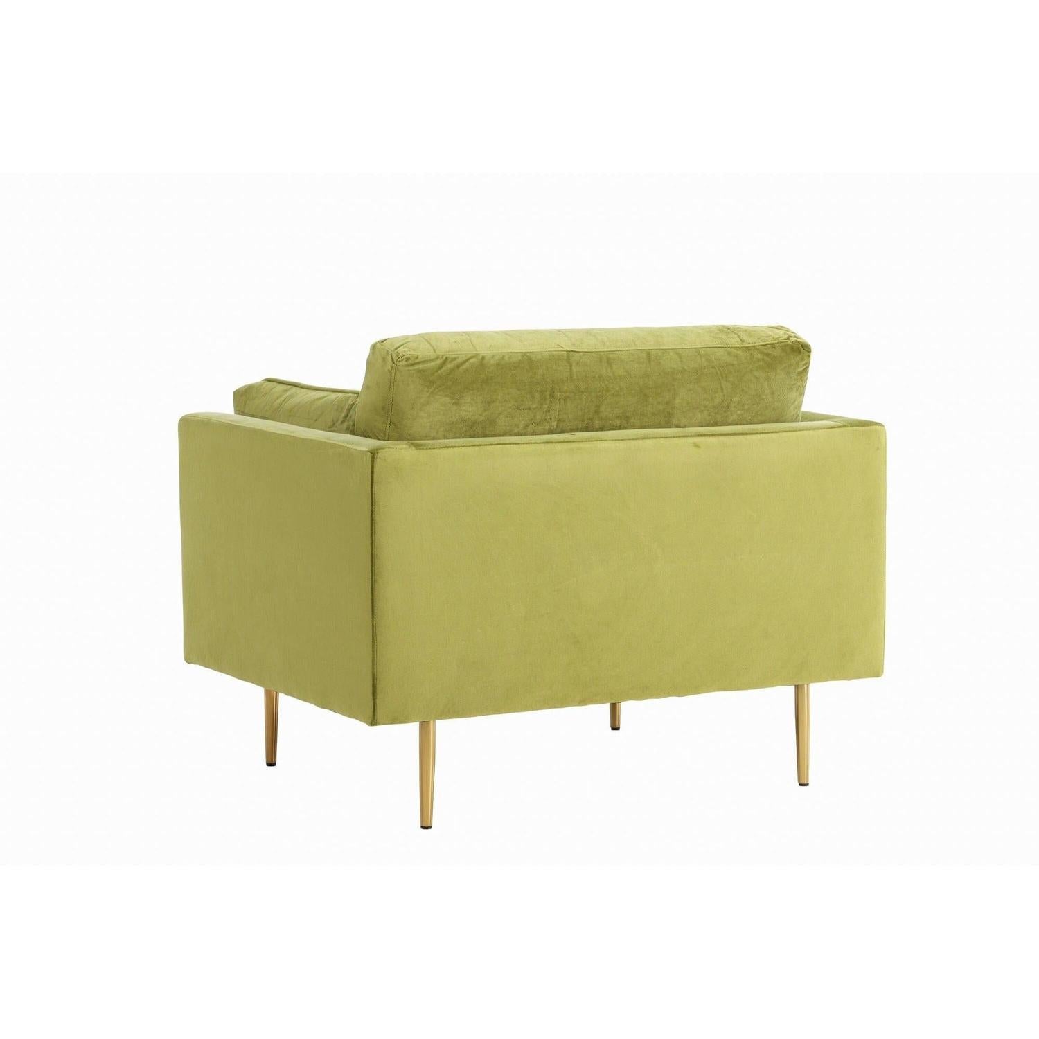 Sessel Boom aus Samt - Grün-Sessel-Venture Home-le canapé