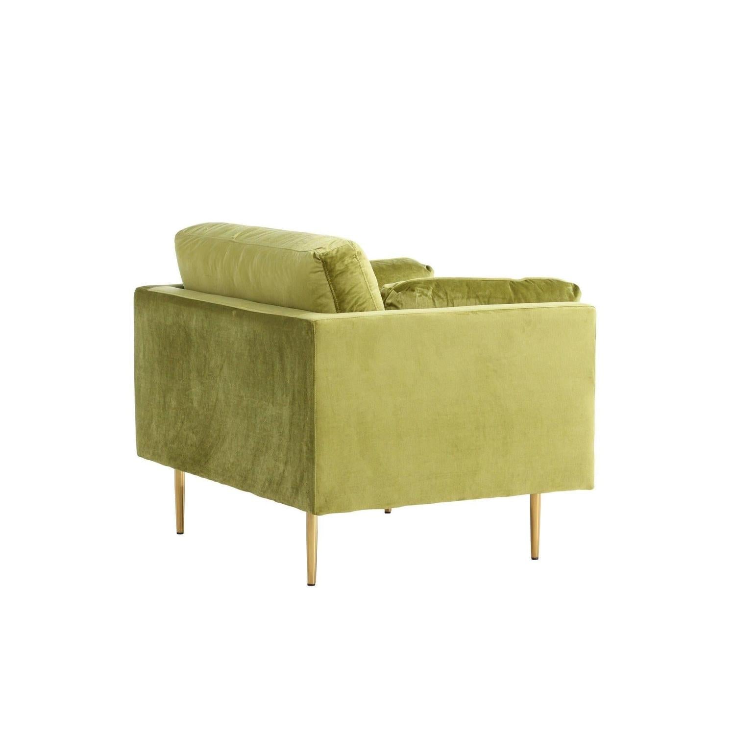 Sessel Boom aus Samt - Grün-Sessel-Venture Home-le canapé