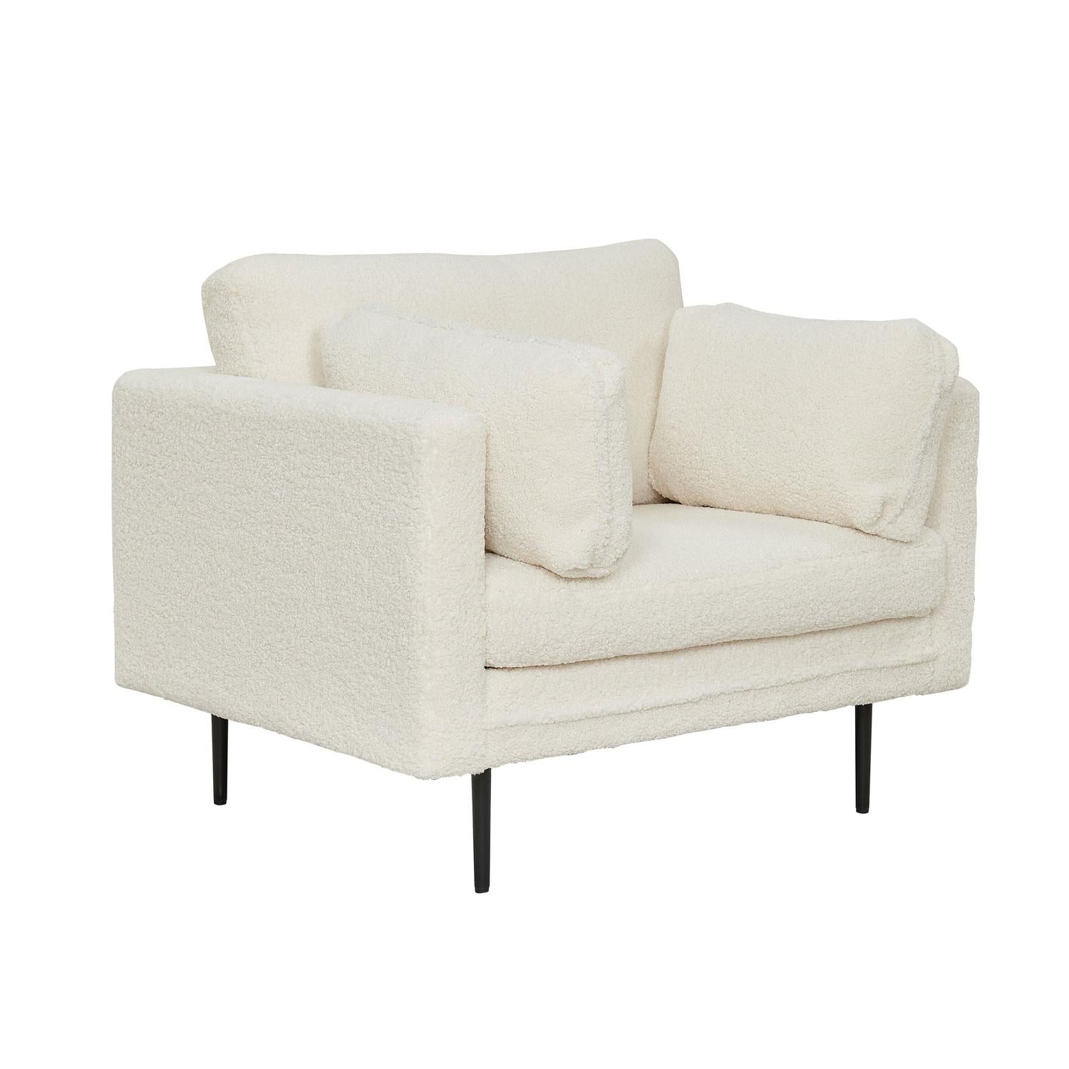 Sessel Boom aus Teddy- Bouclé - Creme-Sessel-Venture Home-le canapé