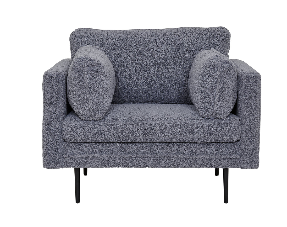 Sessel Boom aus Teddy Bouclé - Dunkelgrau-Sessel-Venture Home-le canapé