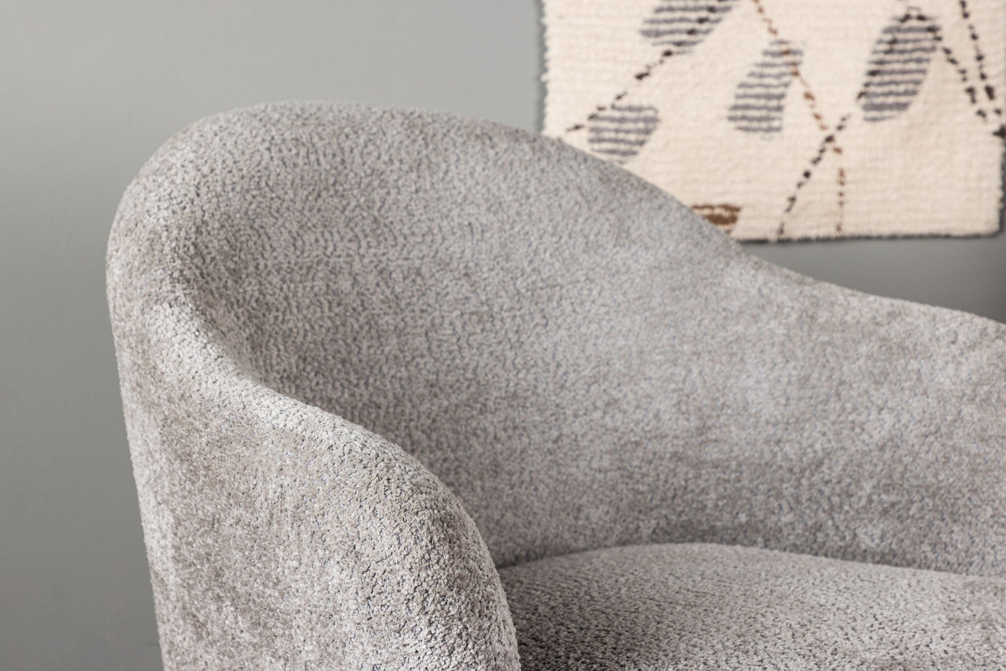 Sessel Catania aus Teddy Bouclé - Grau-Sessel-Venture Home-le canapé