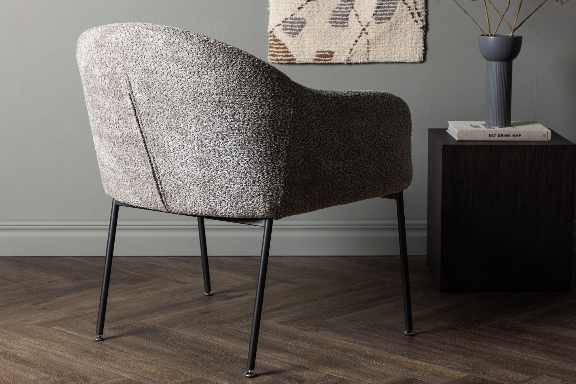 Sessel Catania aus Teddy Bouclé - Grau-Sessel-Venture Home-le canapé