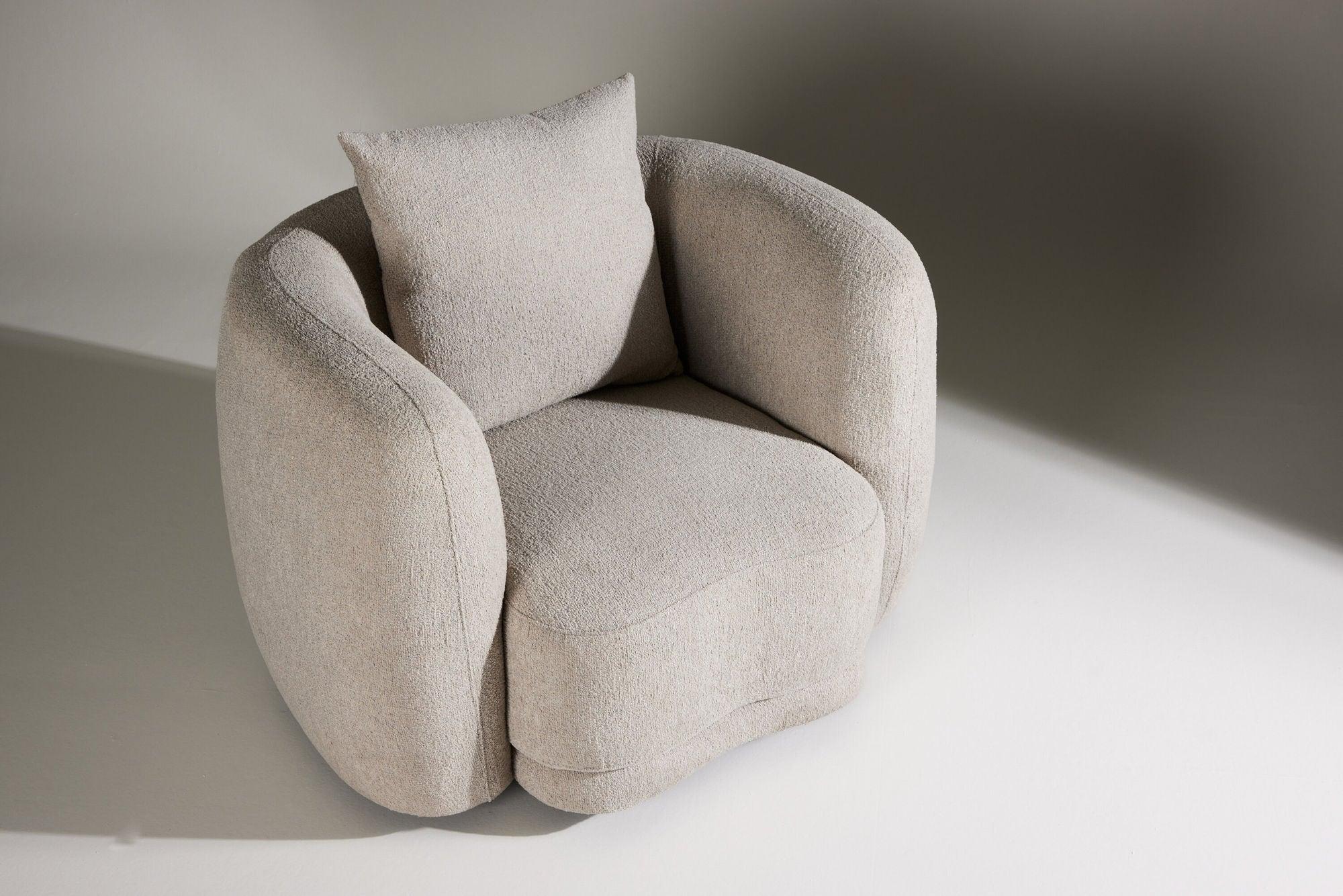 Sessel Cielo aus Bouclé - Beige-Sessel-Venture Home-le canapé
