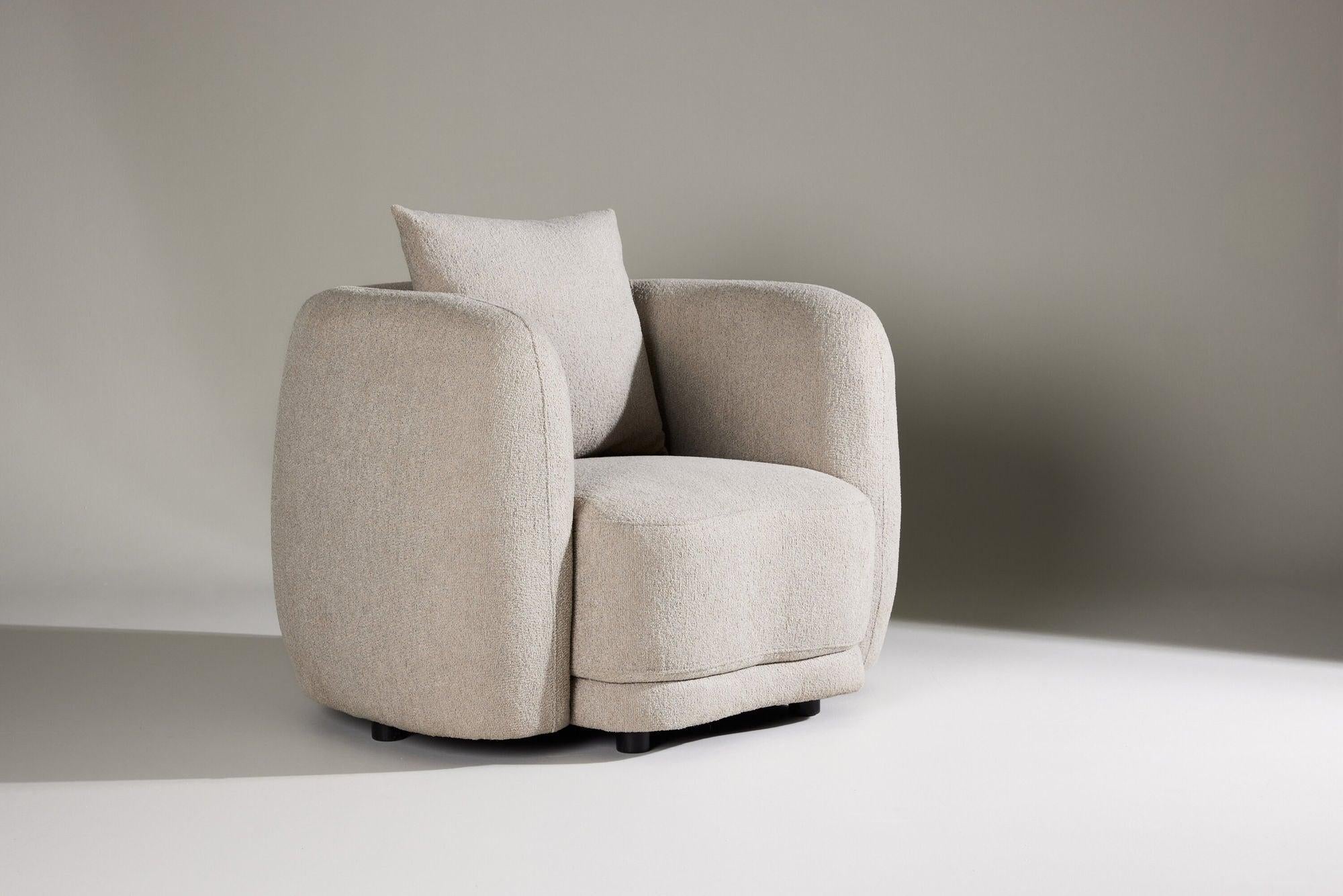 Sessel Cielo aus Bouclé - Beige-Sessel-Venture Home-le canapé