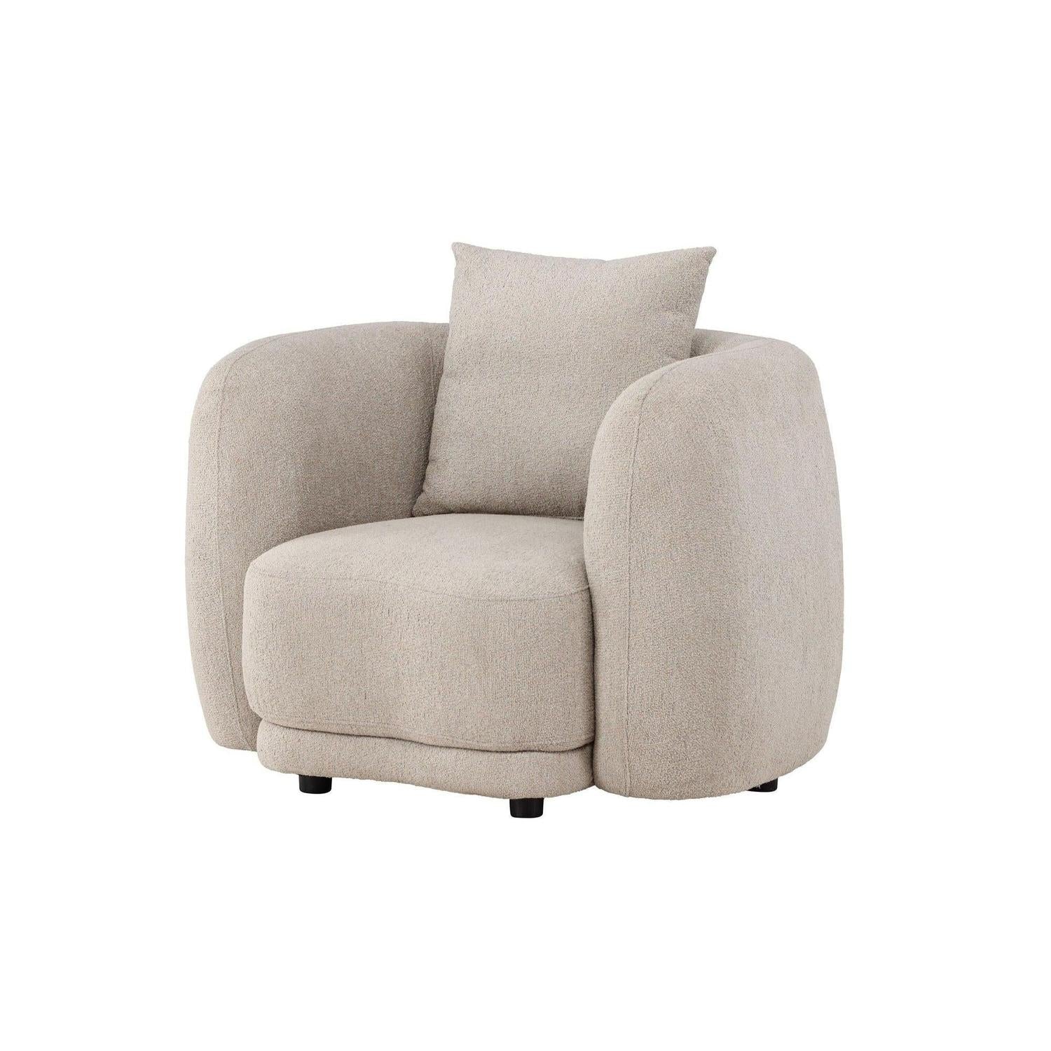 Sessel Cielo aus Bouclé - Beige-Sessel-Venture Home-le canapé