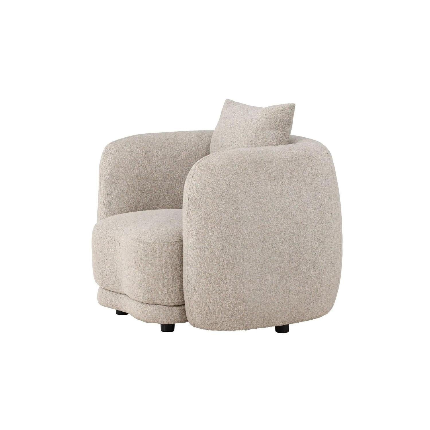 Sessel Cielo aus Bouclé - Beige-Sessel-Venture Home-le canapé