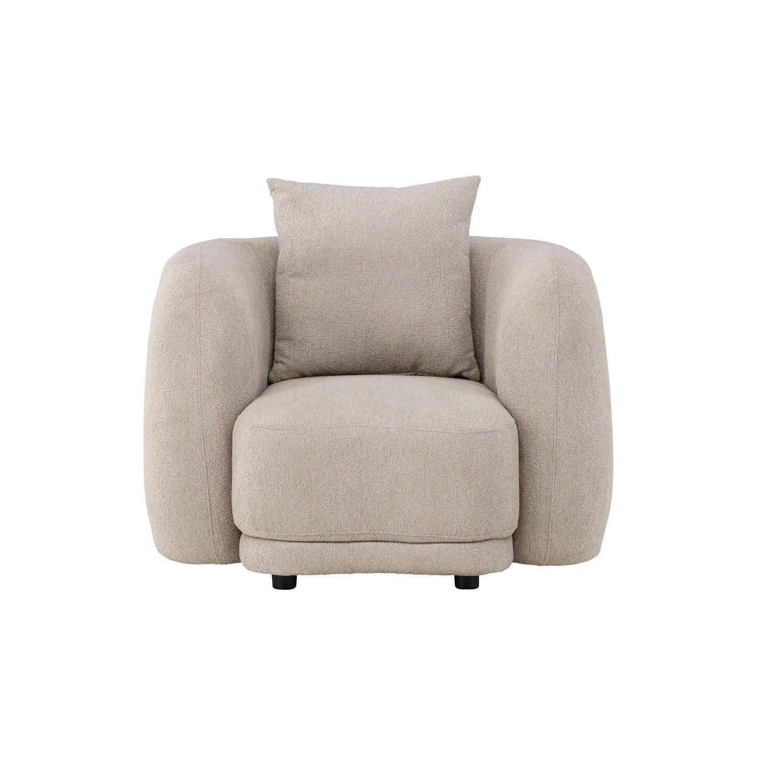 Sessel Cielo aus Teddy Bouclé - Beige-Sessel-Venture Home-le canapé