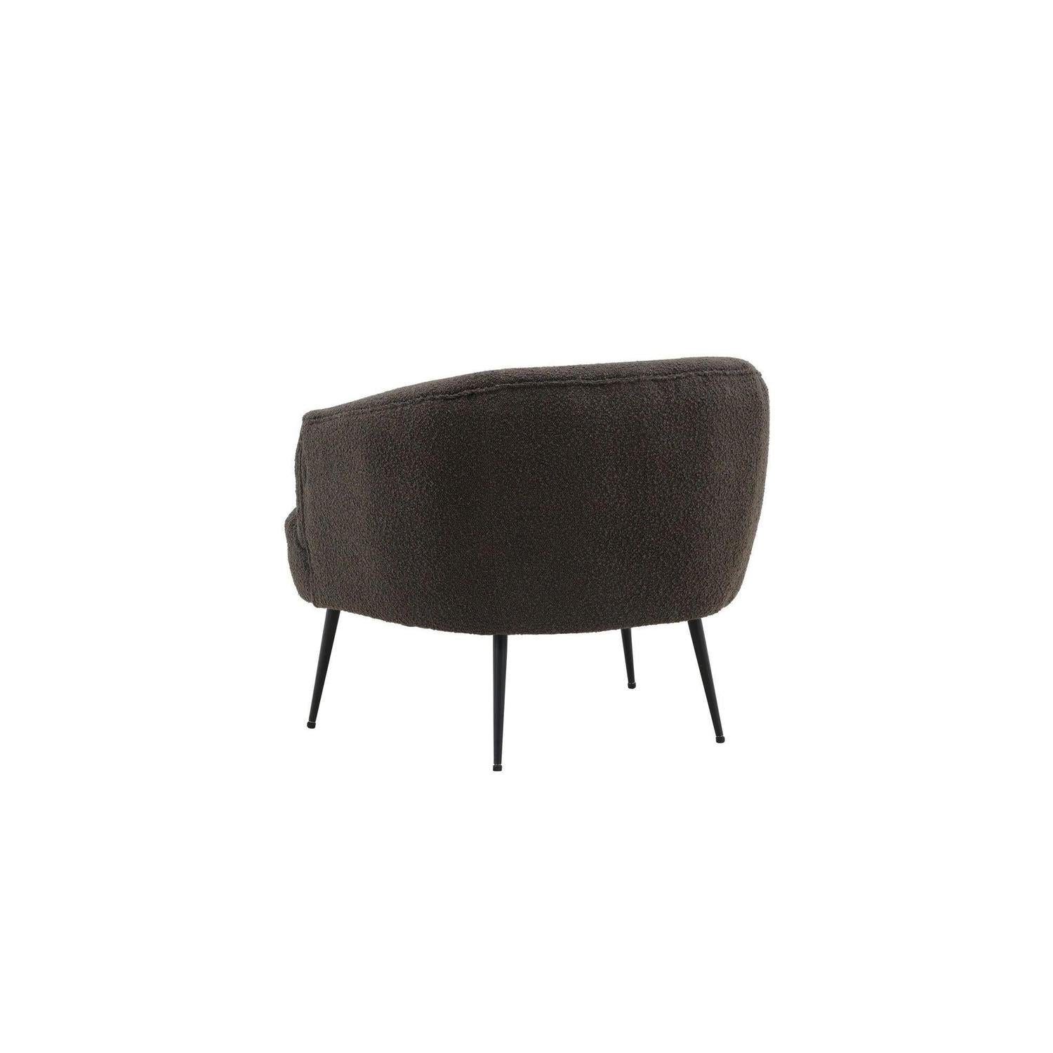 Sessel Derry aus Teddy Bouclé - Dunkelgrau-Sessel-Venture Home-le canapé