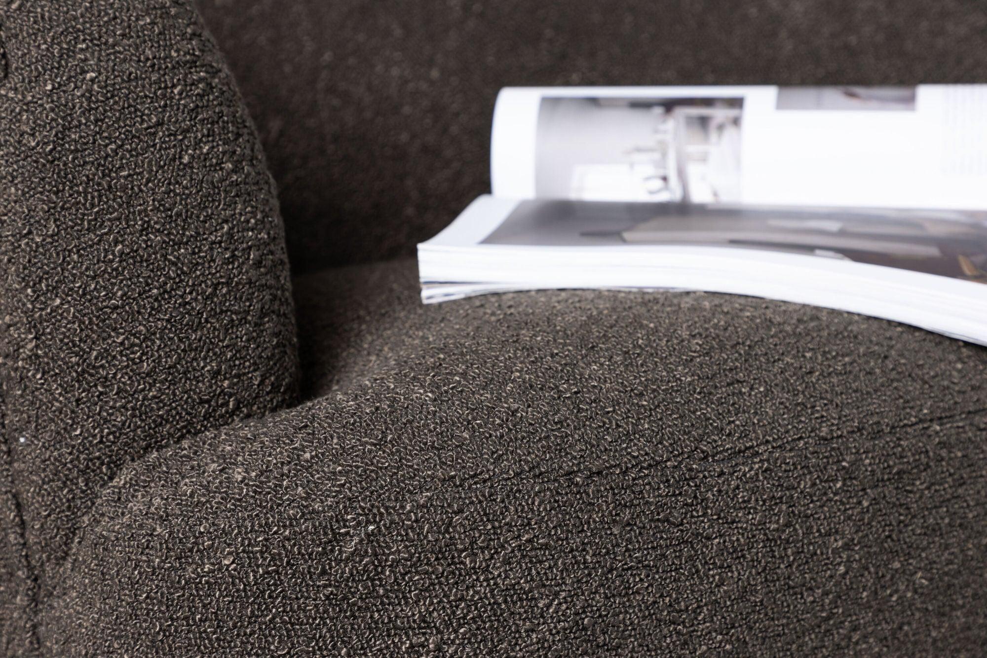 Sessel Derry aus Teddy Bouclé - Dunkelgrau-Sessel-Venture Home-le canapé