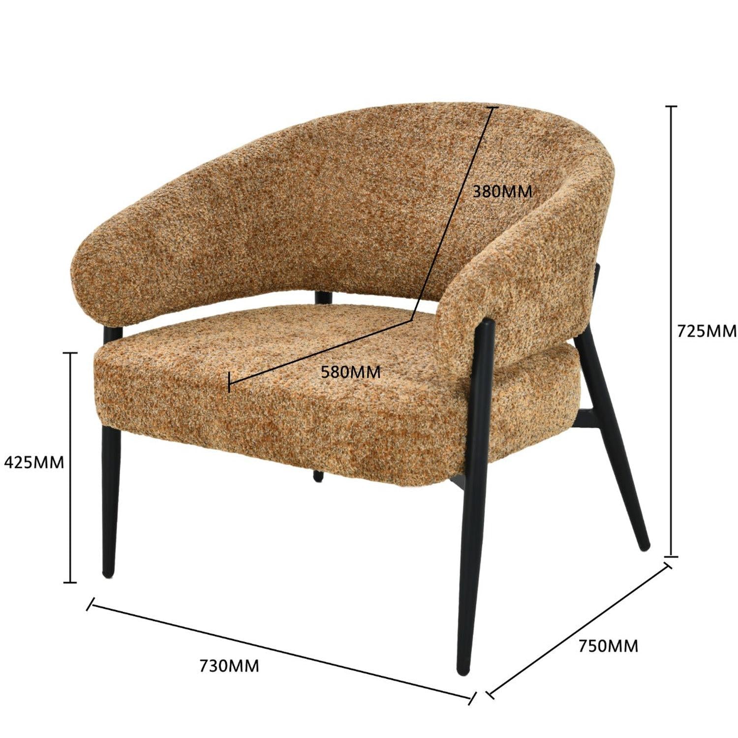Sessel Dilan Venga - Cognac-Sessel-Livingfurn-le canapé