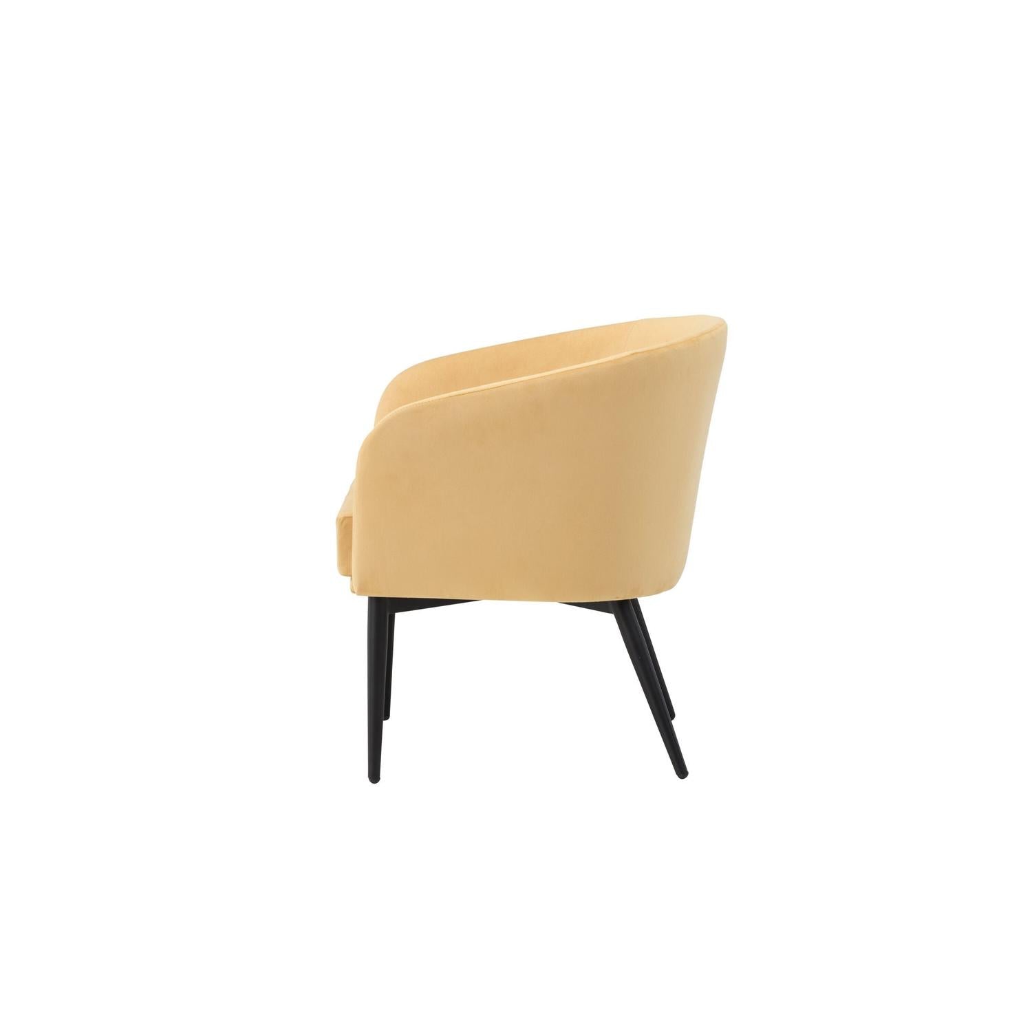 Sessel Fluffy aus Samt - Gelb-Sessel-Venture Home-le canapé