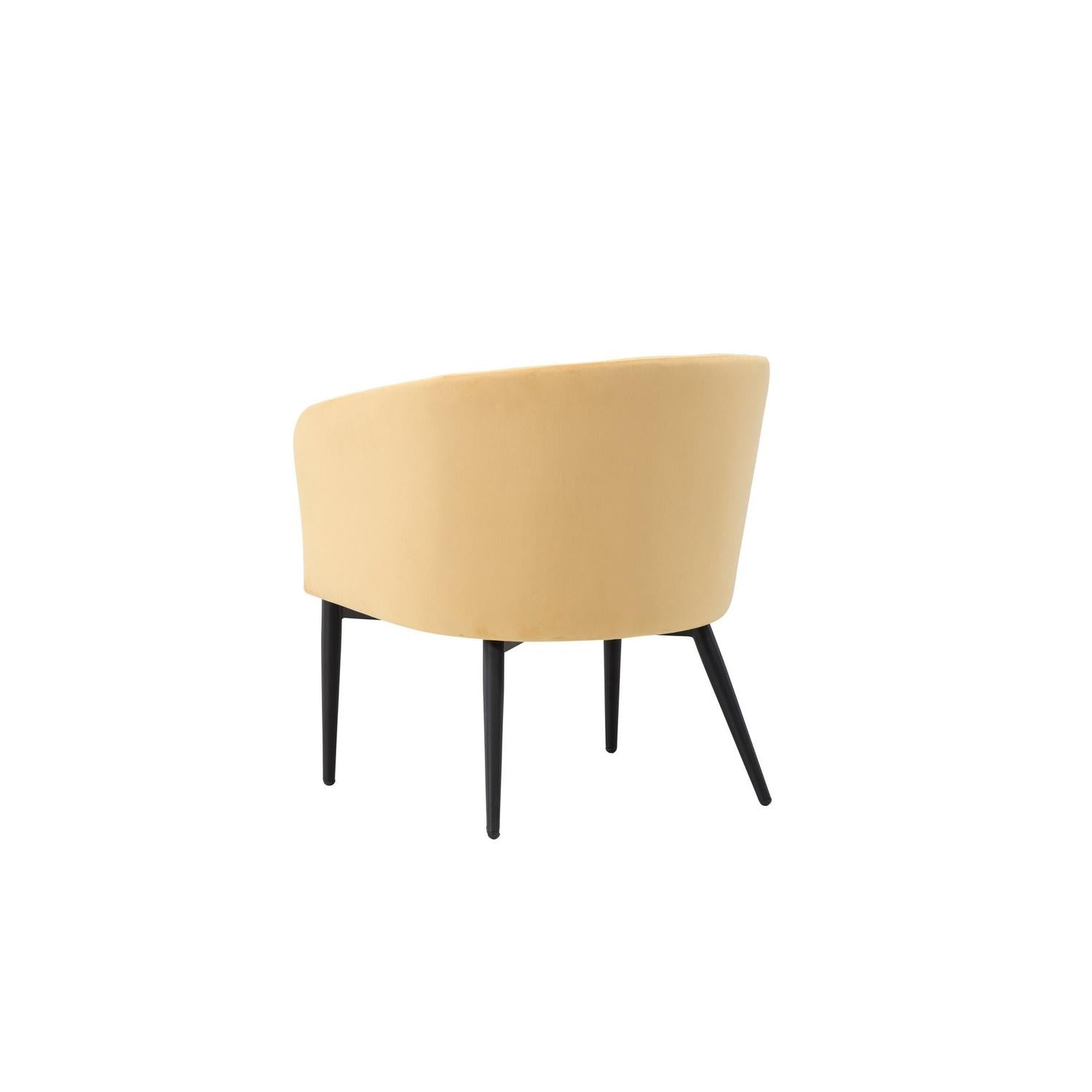Sessel Fluffy aus Samt - Gelb-Sessel-Venture Home-le canapé