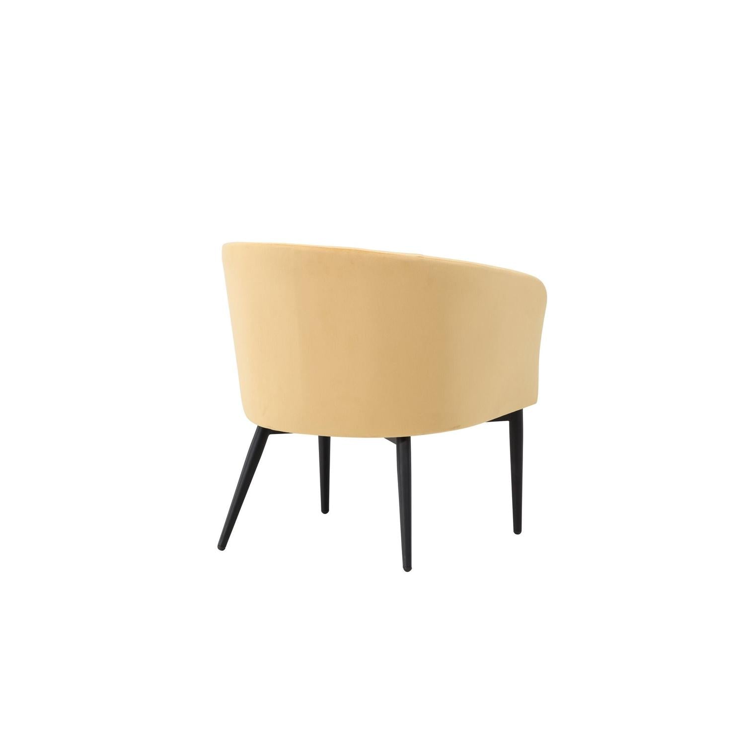 Sessel Fluffy aus Samt - Gelb-Sessel-Venture Home-le canapé