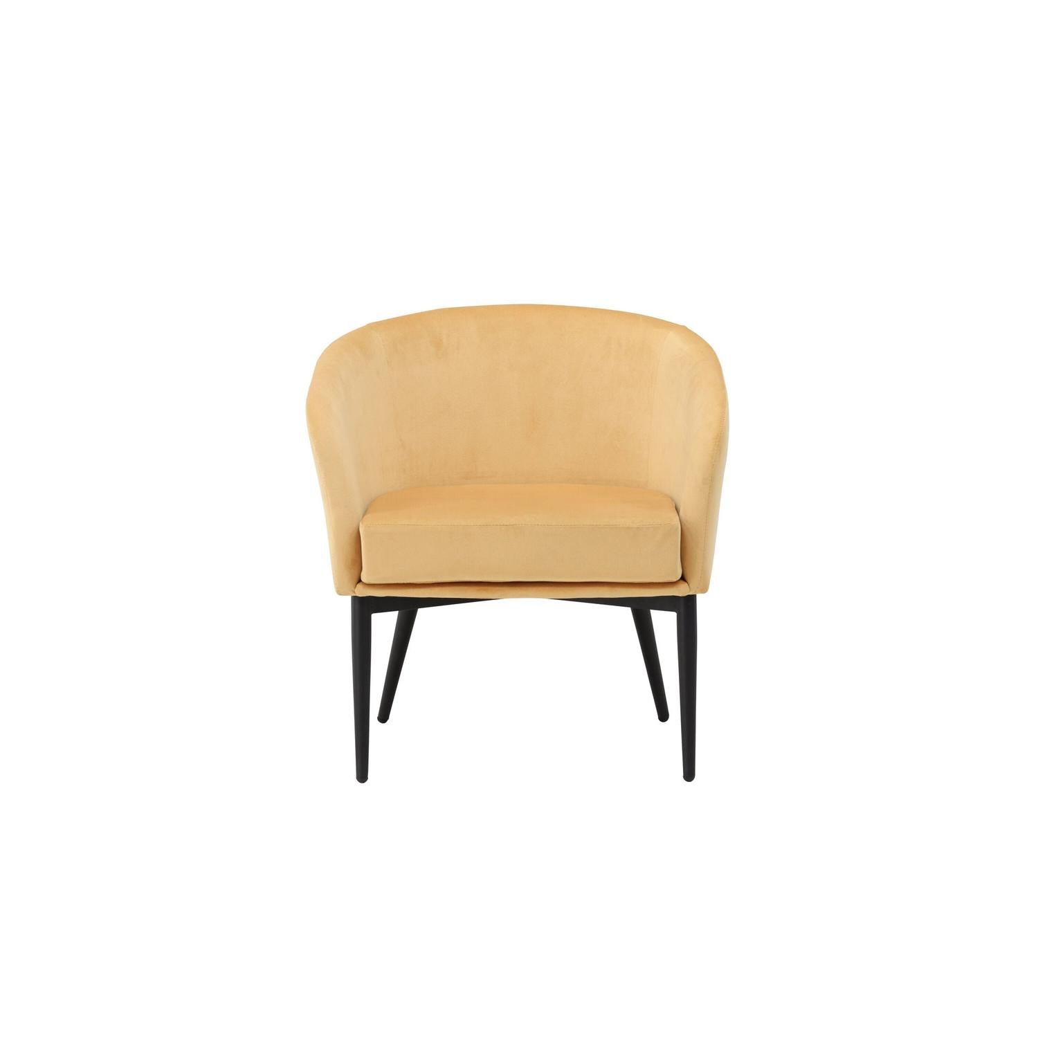 Sessel Fluffy aus Samt - Gelb-Sessel-Venture Home-le canapé