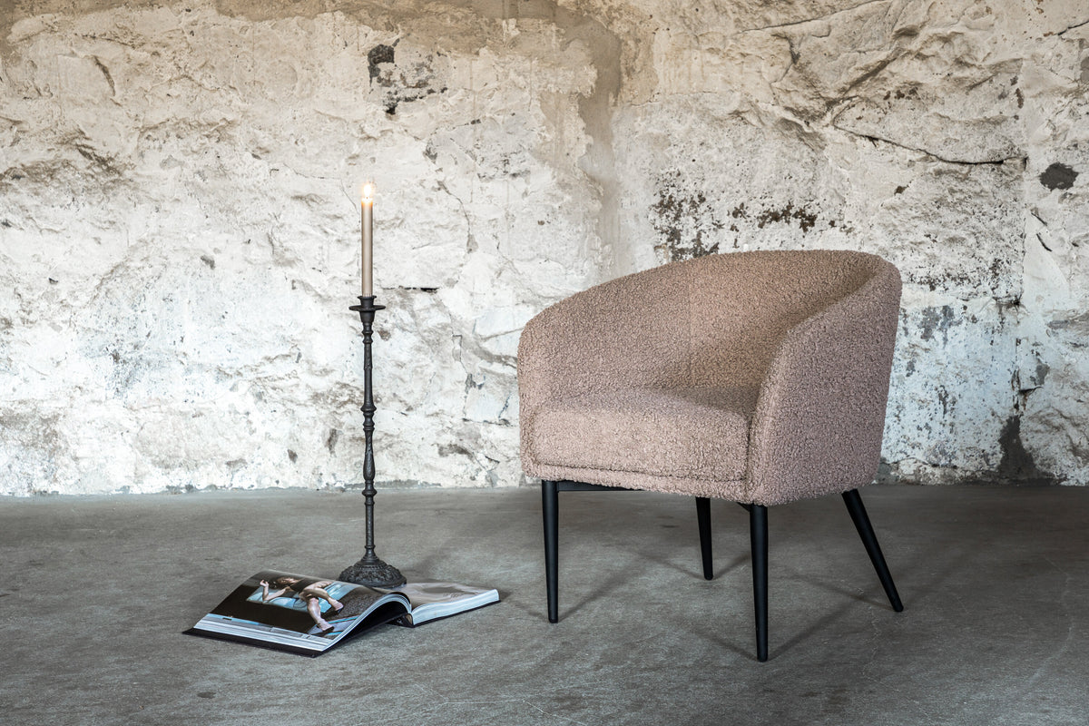 Sessel Fluffy aus Teddy Bouclé - Braun-Sessel-Venture Home-le canapé